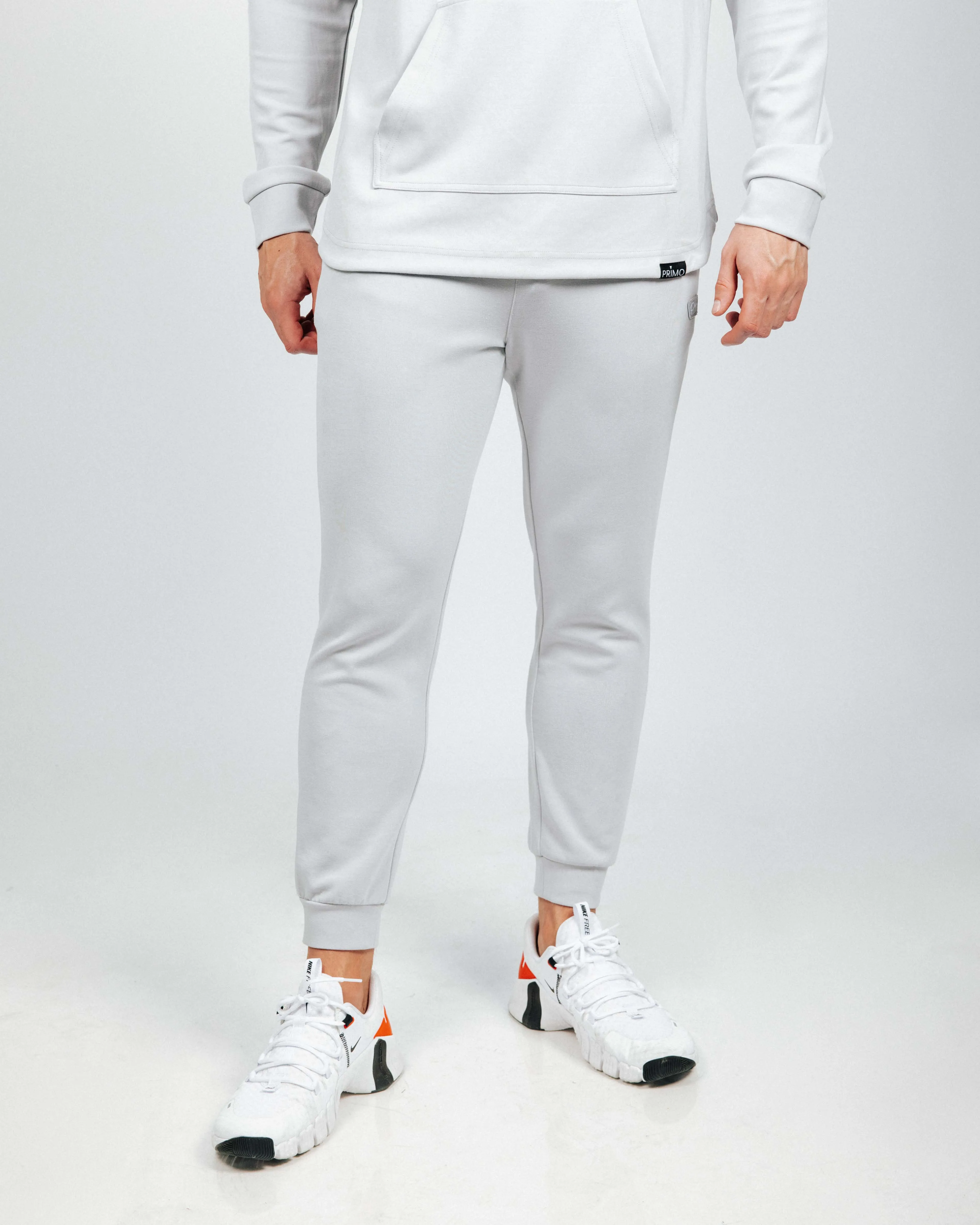 Men's Light Gray Recovery Joggers low impact exercise