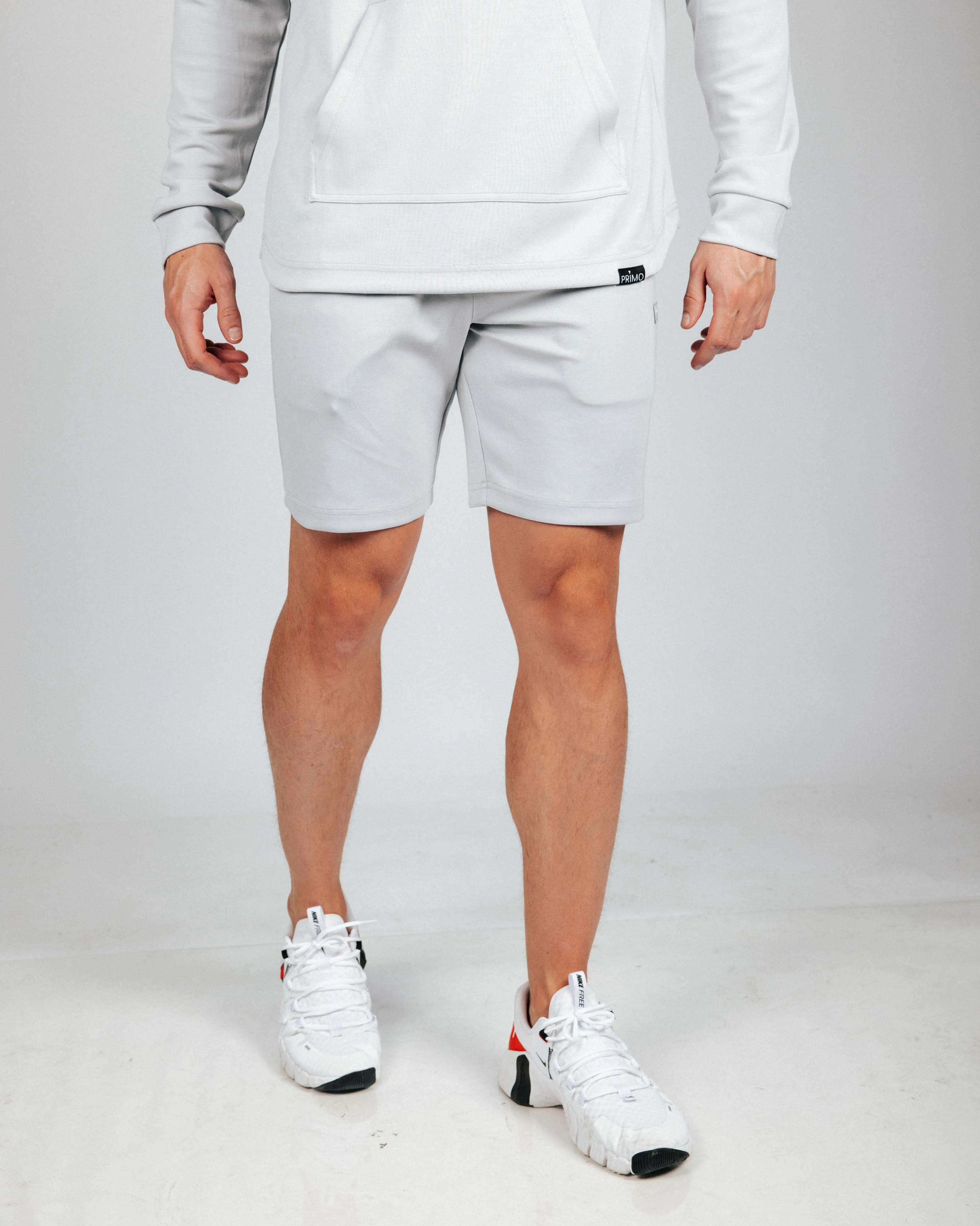 Men's Light Gray Recovery Shorts high stretch