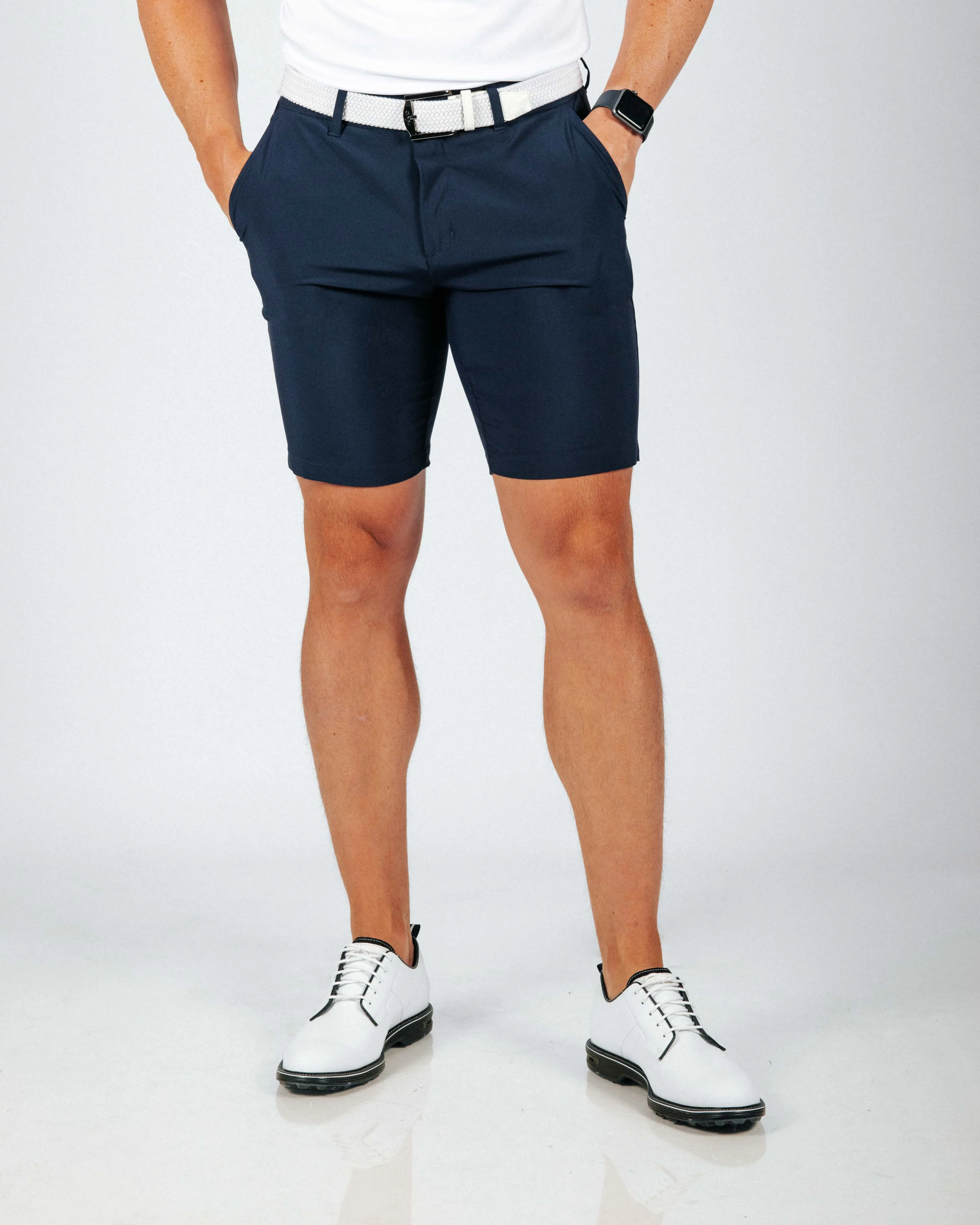 Men's Navy Blue Golf Shorts soft layering