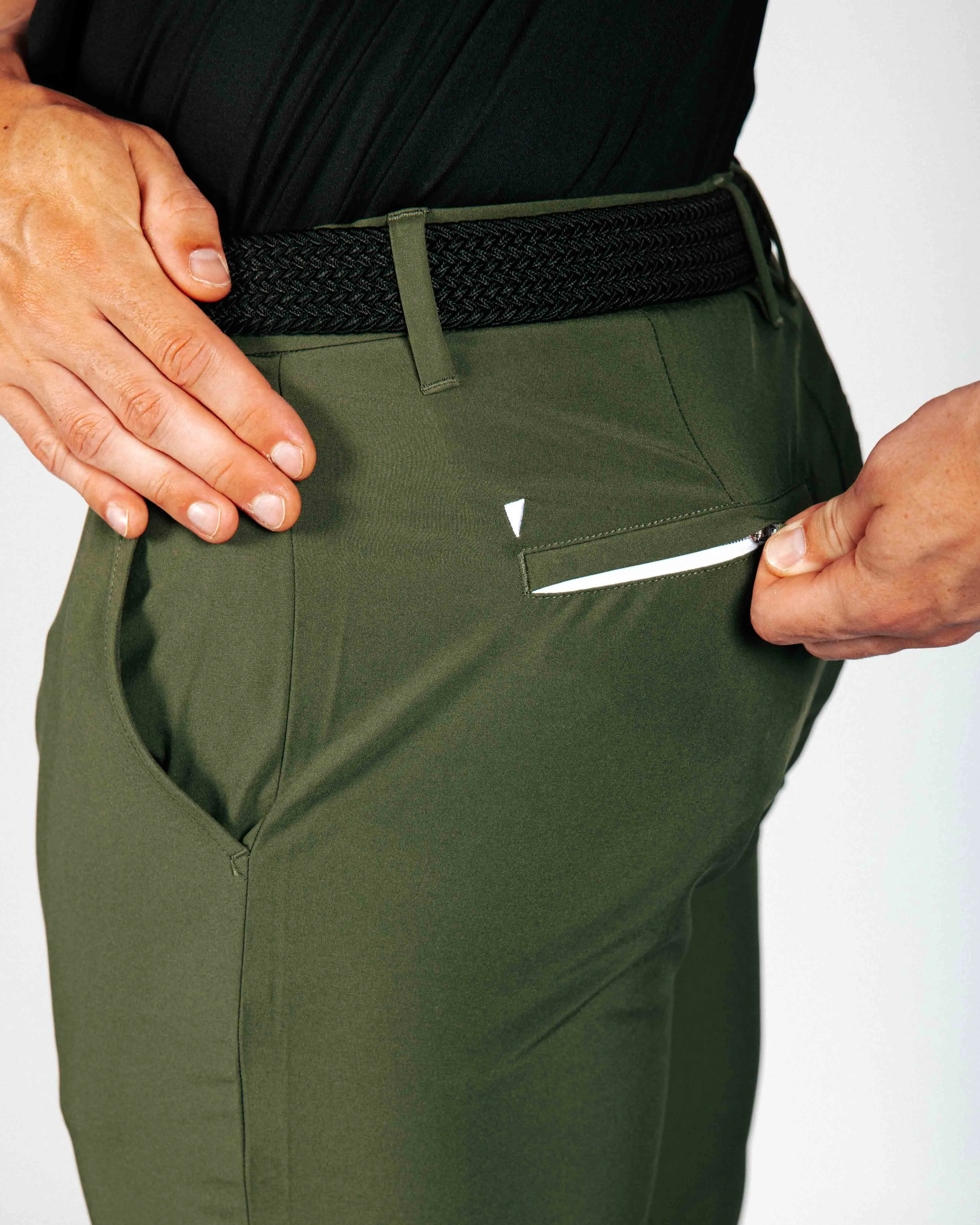 Men's Olive Golf Jogger flexible wear