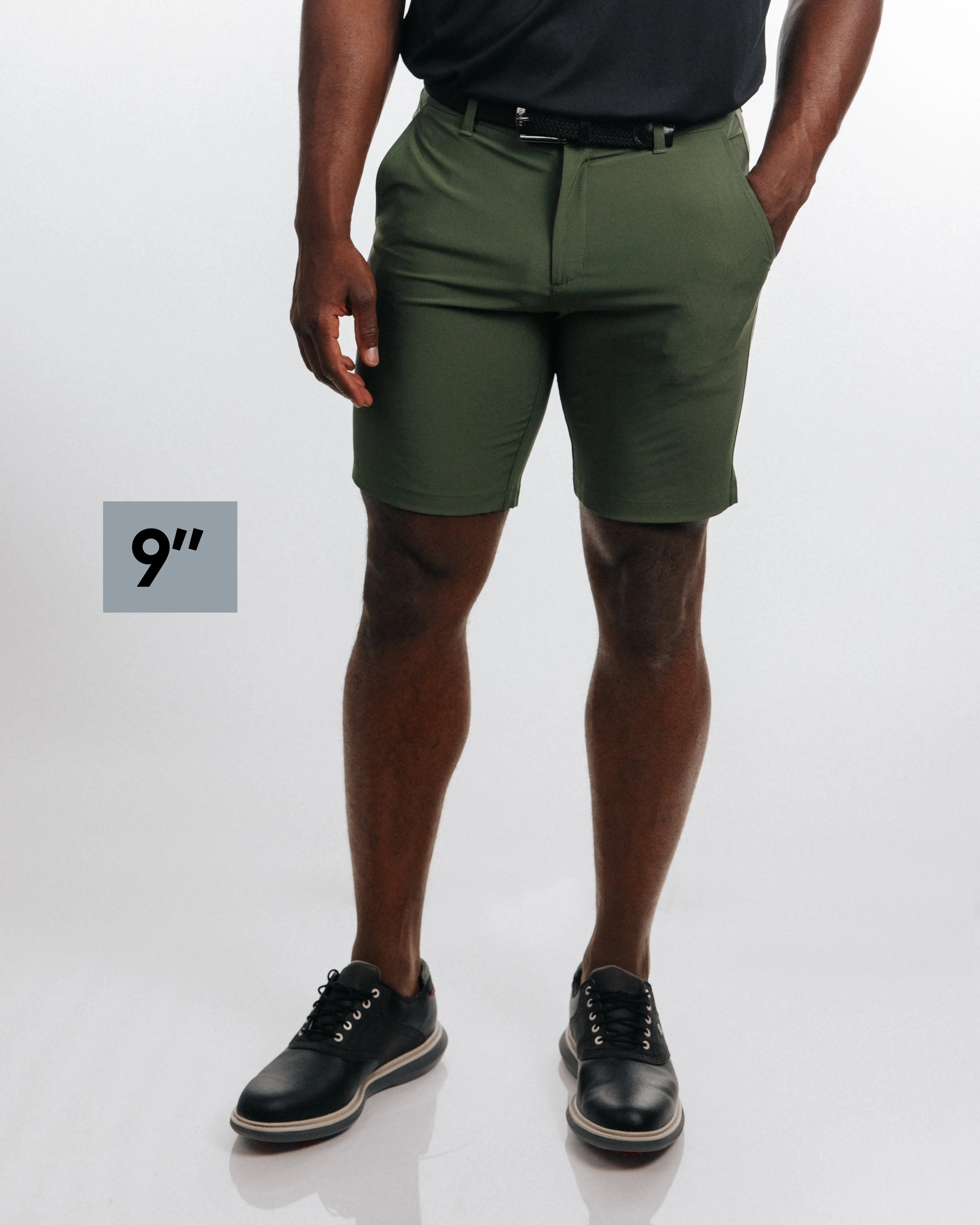 Men's Olive Golf Shorts trendy fit