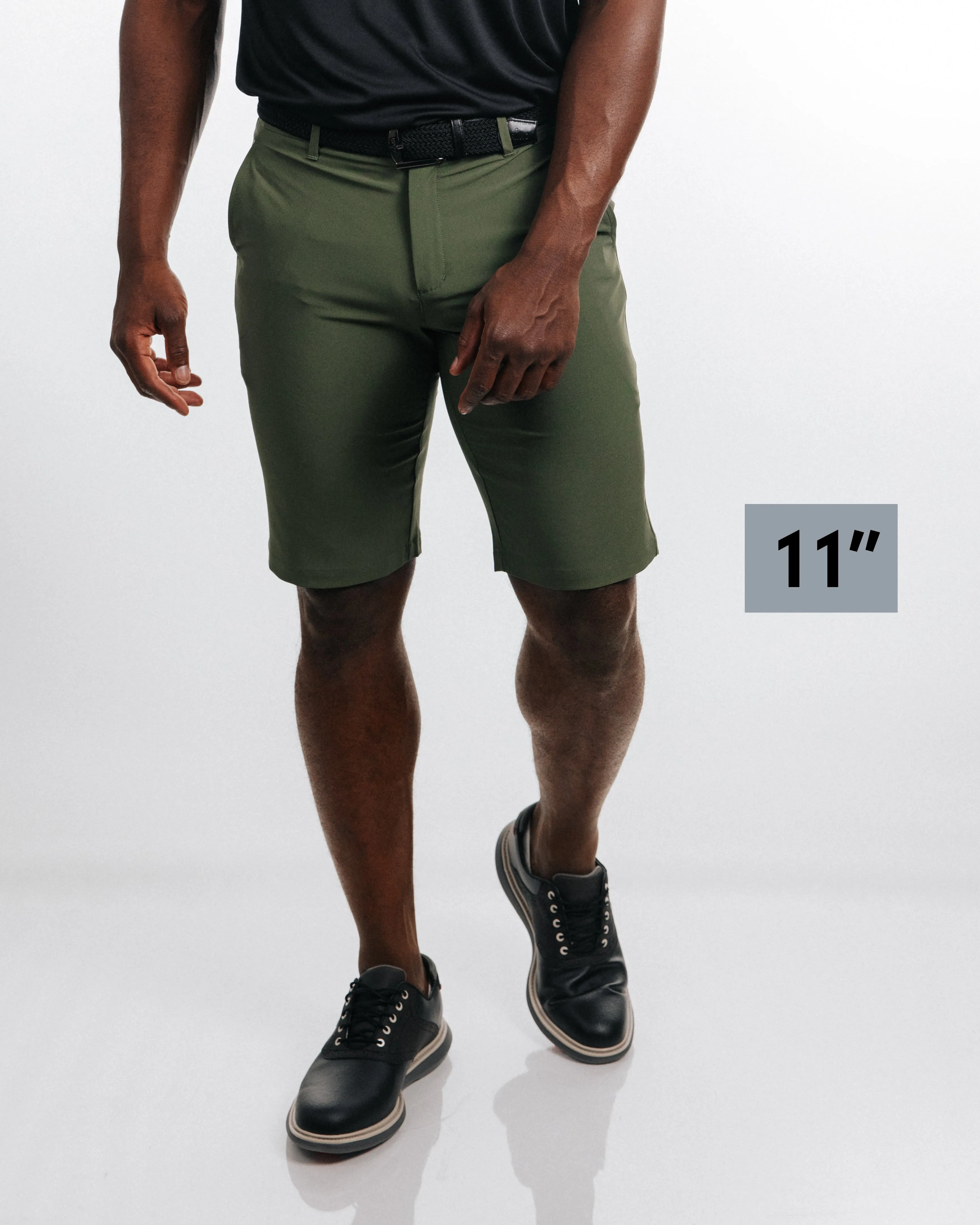 Men's Olive Golf Shorts travel friendly