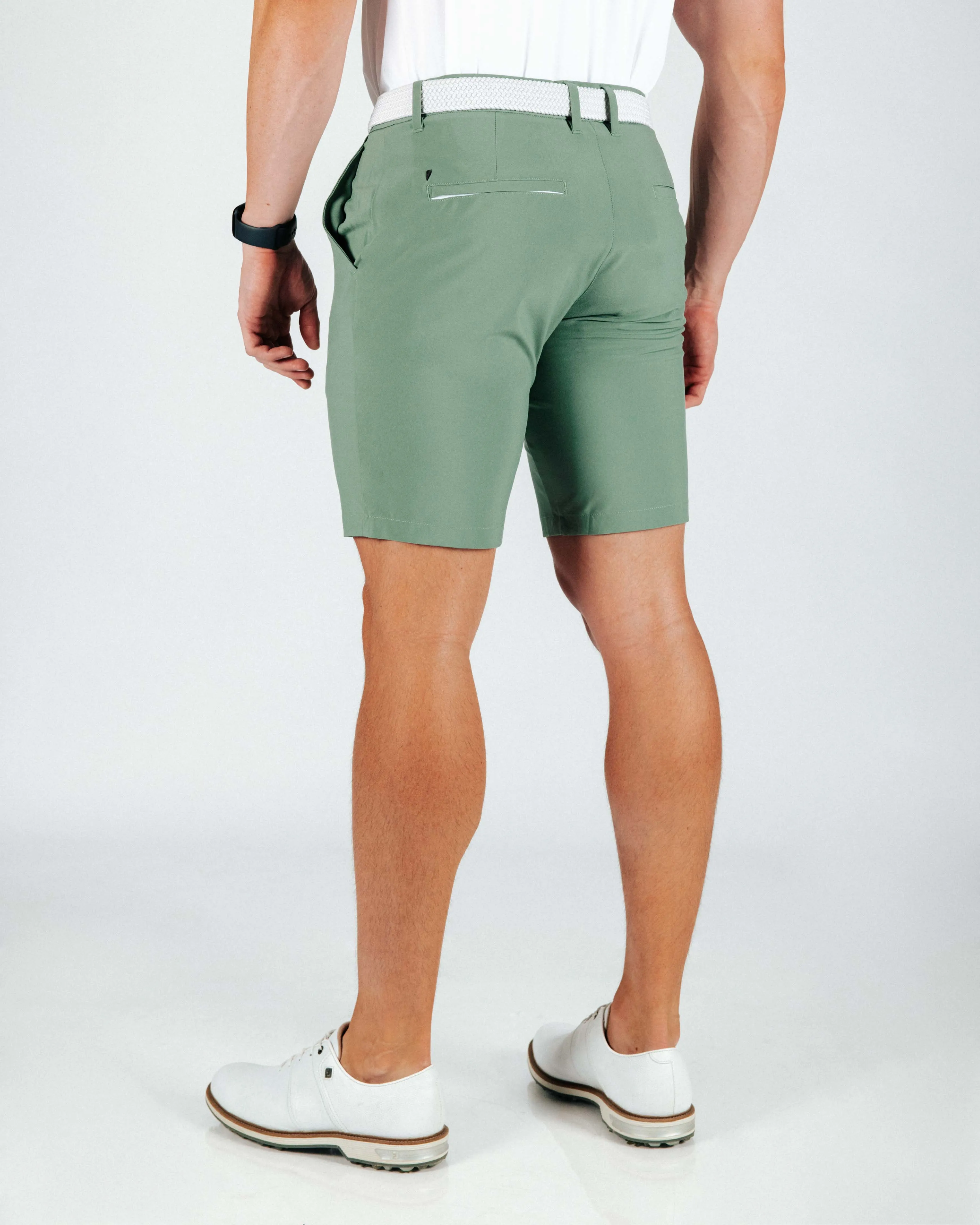 Men's Sage Green Golf Shorts multi-scene