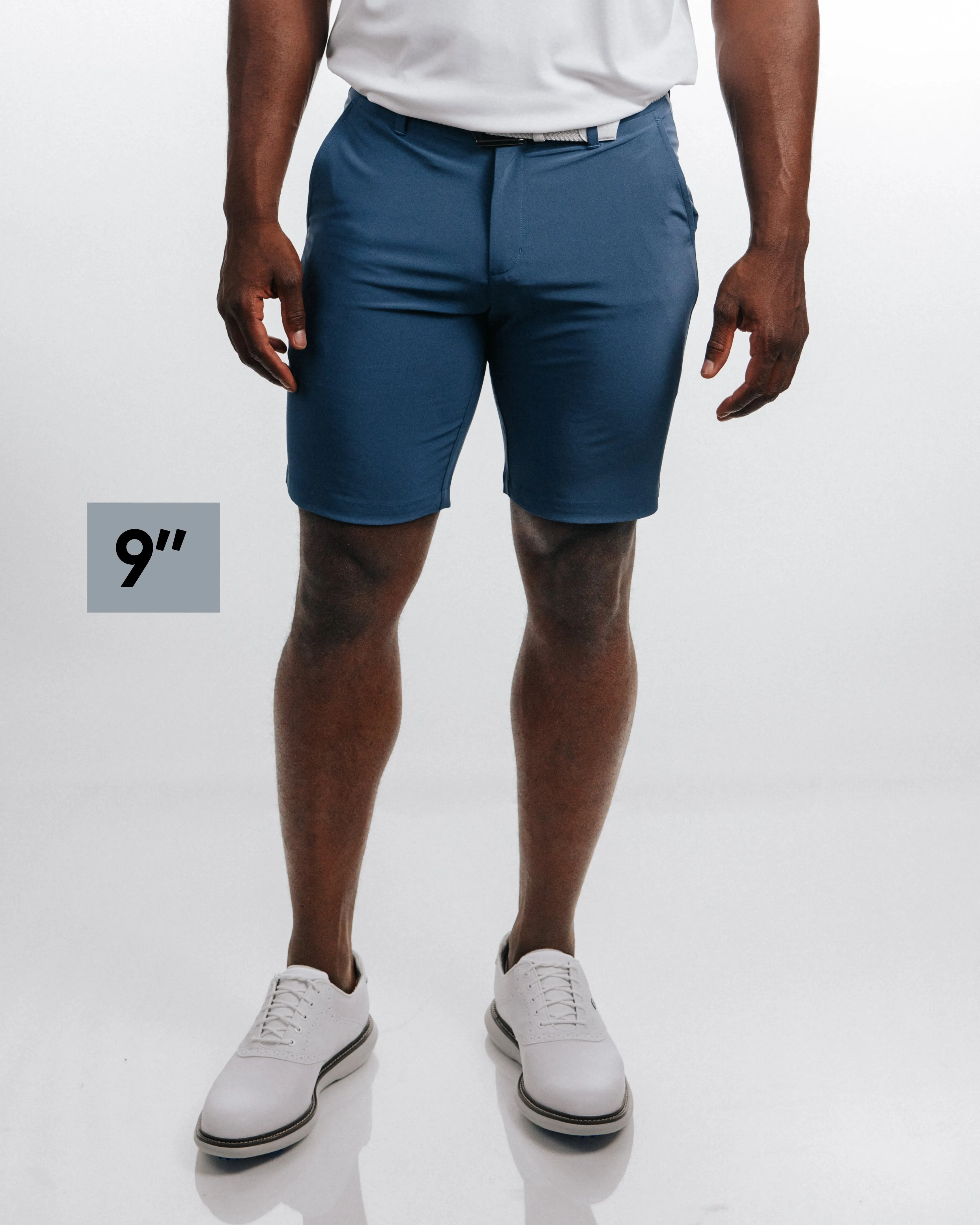 Men's Slate Blue Golf Shorts younger vibe