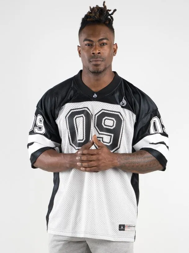 Mens Varsity Jersey - Black/Grey soft touch
