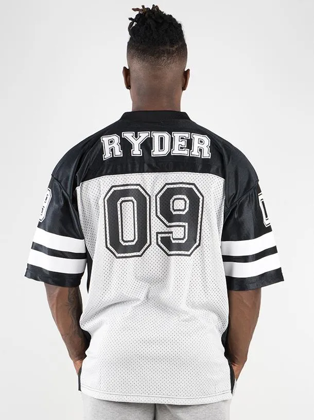 Mens Varsity Jersey - Black/Grey casual layering