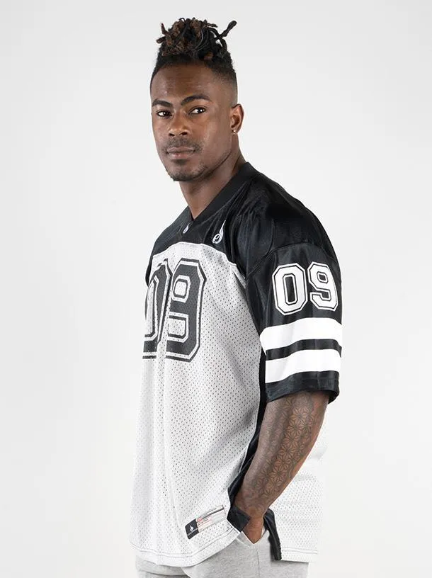 Mens Varsity Jersey - Black/Grey summer casual