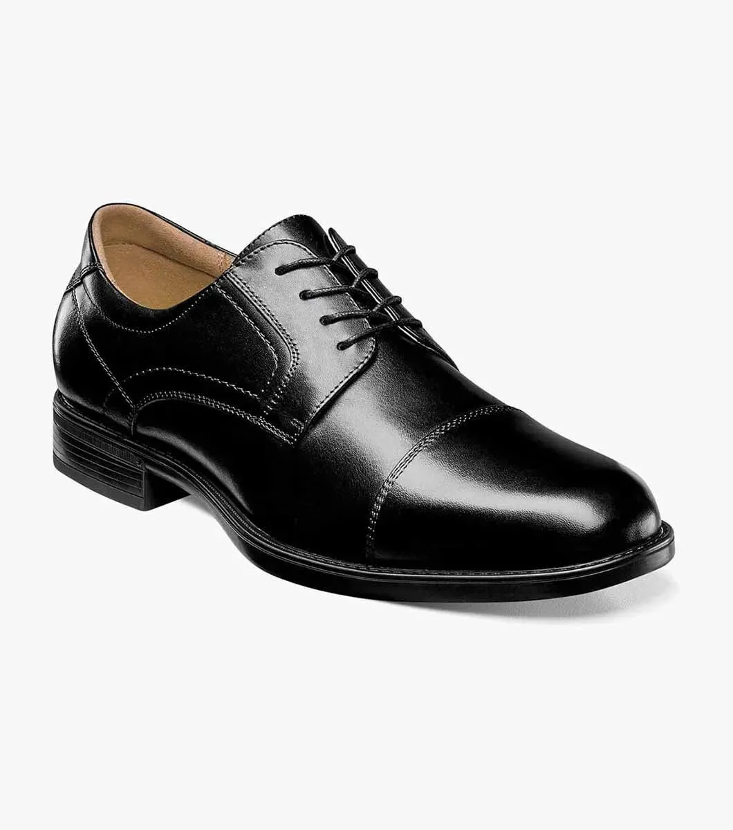 MIDTOWN Cap Toe Oxford - Black smile step