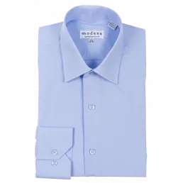 Modena Contemporary Fit Regular Cuff Shirt - M300BS0R - Powder Blue Lightweight breathable