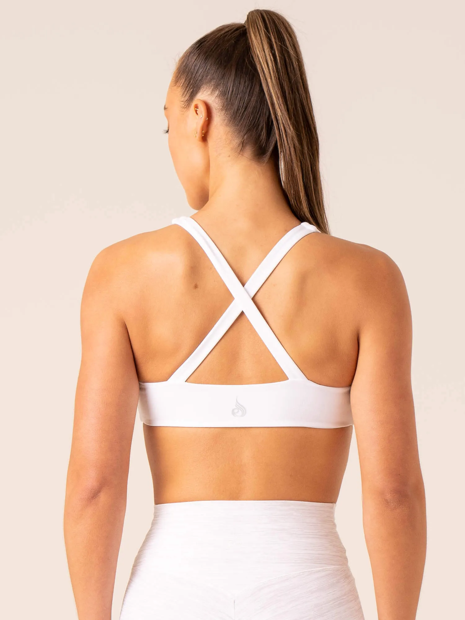 Momentum Twist Sports Bra - White Durable Material