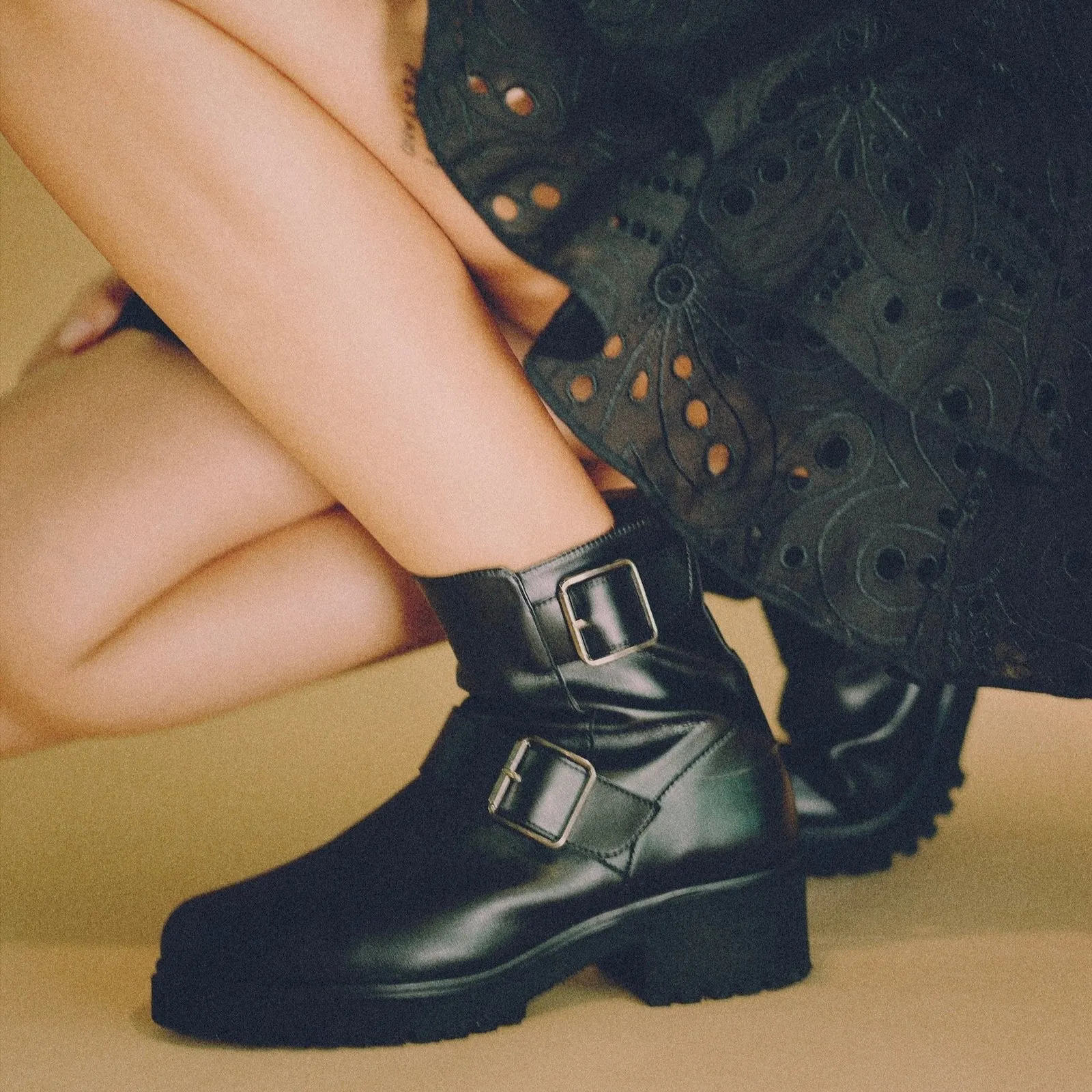 Moto Buckle Boot in Black from Bhava classic beat