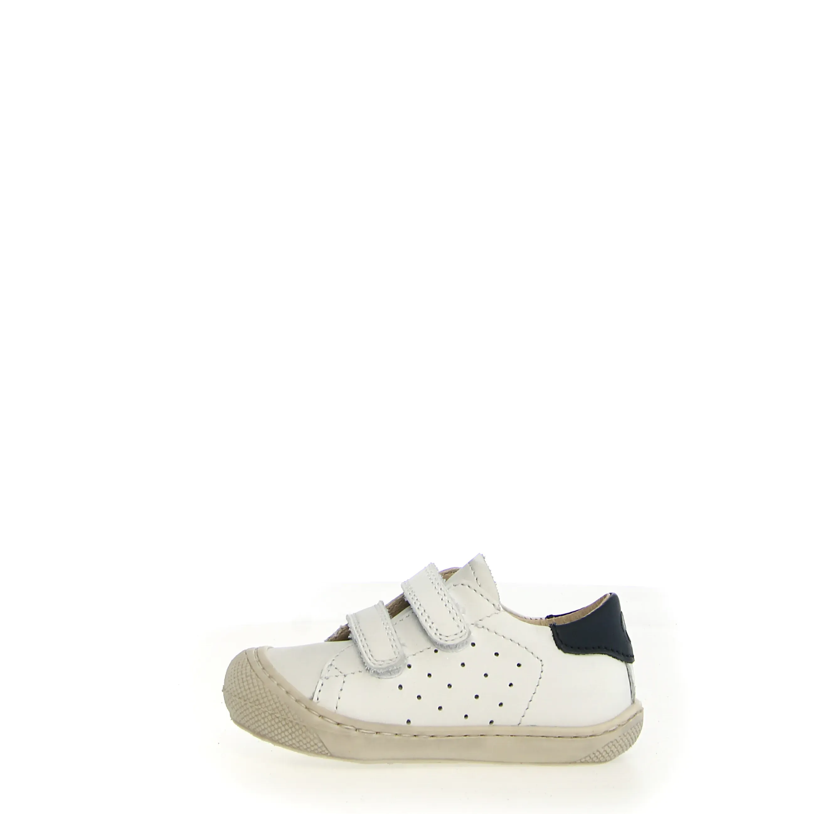 Naturino Boy's and Girl's Cocoon Low 3 Vl Casual Shoes - White / Navy smooth flex