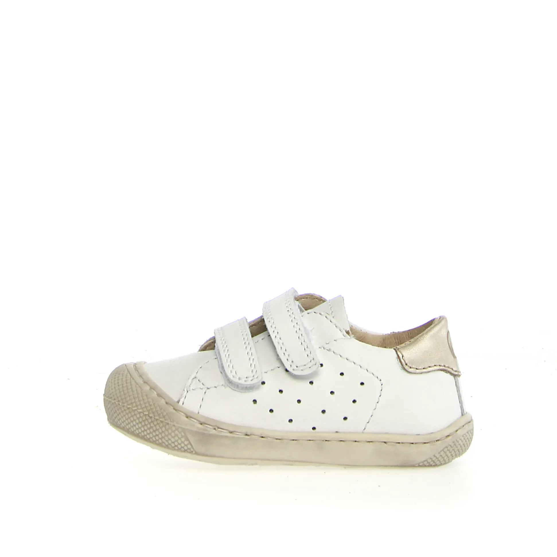 Naturino Boy's And Girl's Cocoon Low 3 Vl Casual Shoes - White / Platinum shift mode