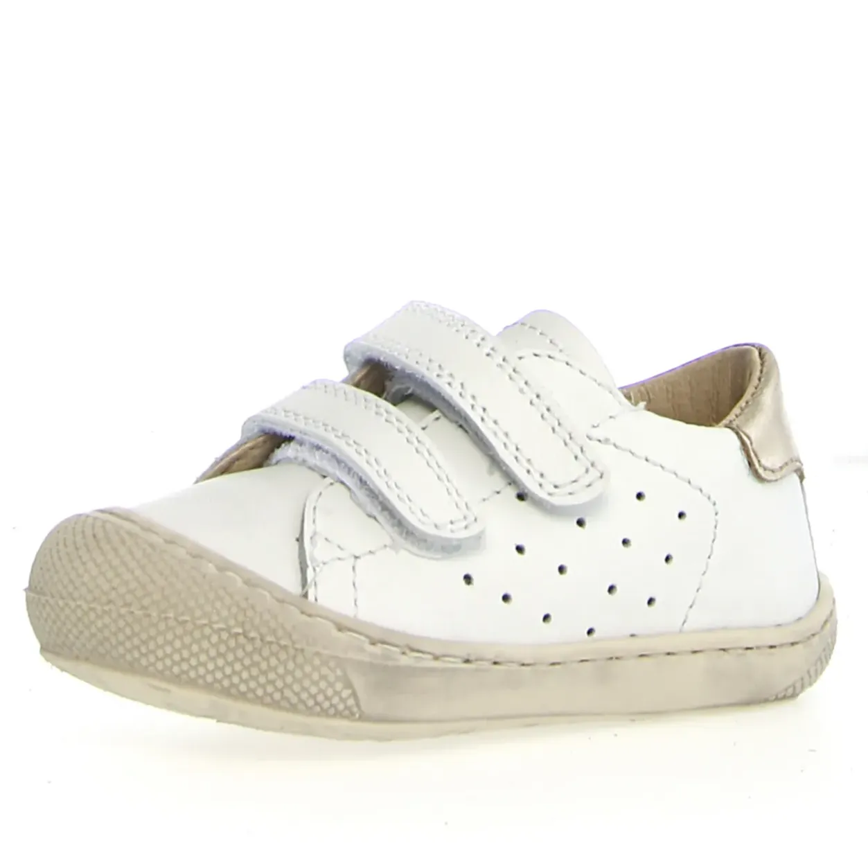 Naturino Boy's And Girl's Cocoon Low 3 Vl Casual Shoes - White / Platinum true comfort