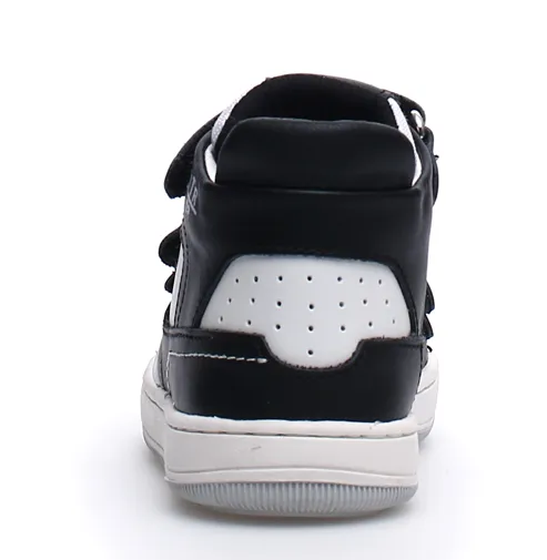 Naturino Boy's and Girl's Finnix Sneaker Shoes - Black/White breeze path