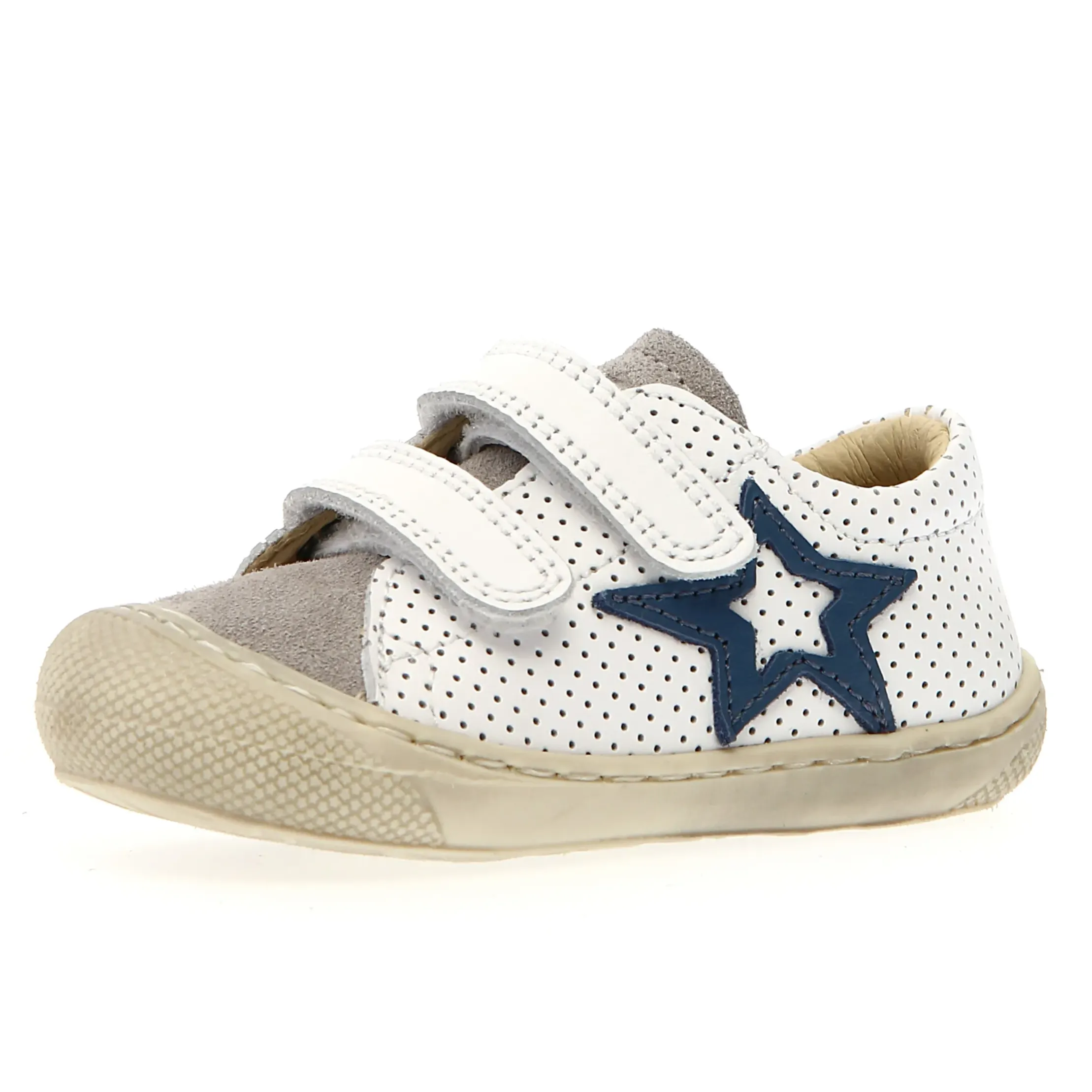 Naturino Boy's Kolde Low Vl Casual Shoes - White / Grey / Azure weekend ease