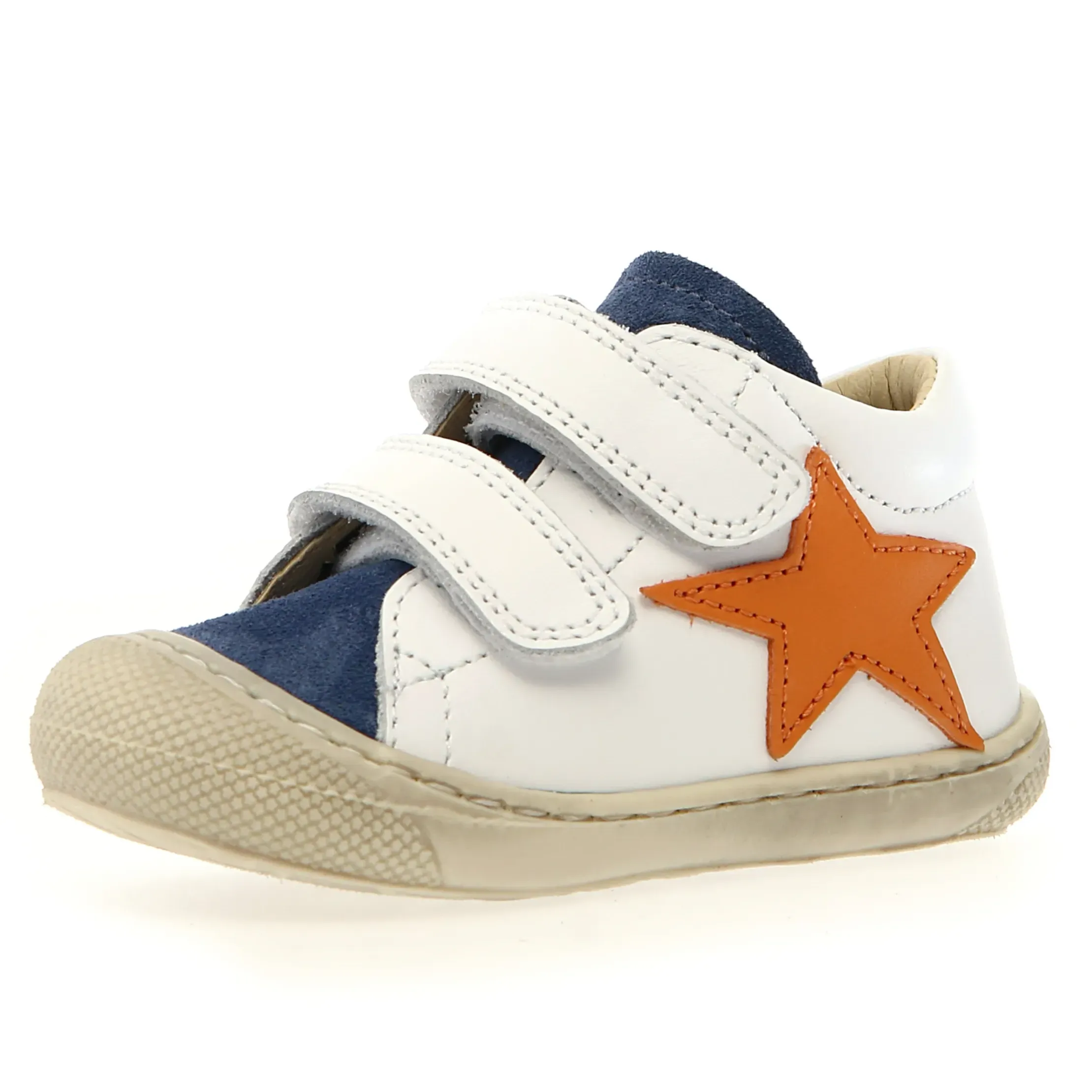 Naturino Boy's Kolde Vl Casual Shoes - White / Azure / Orange cool breeze
