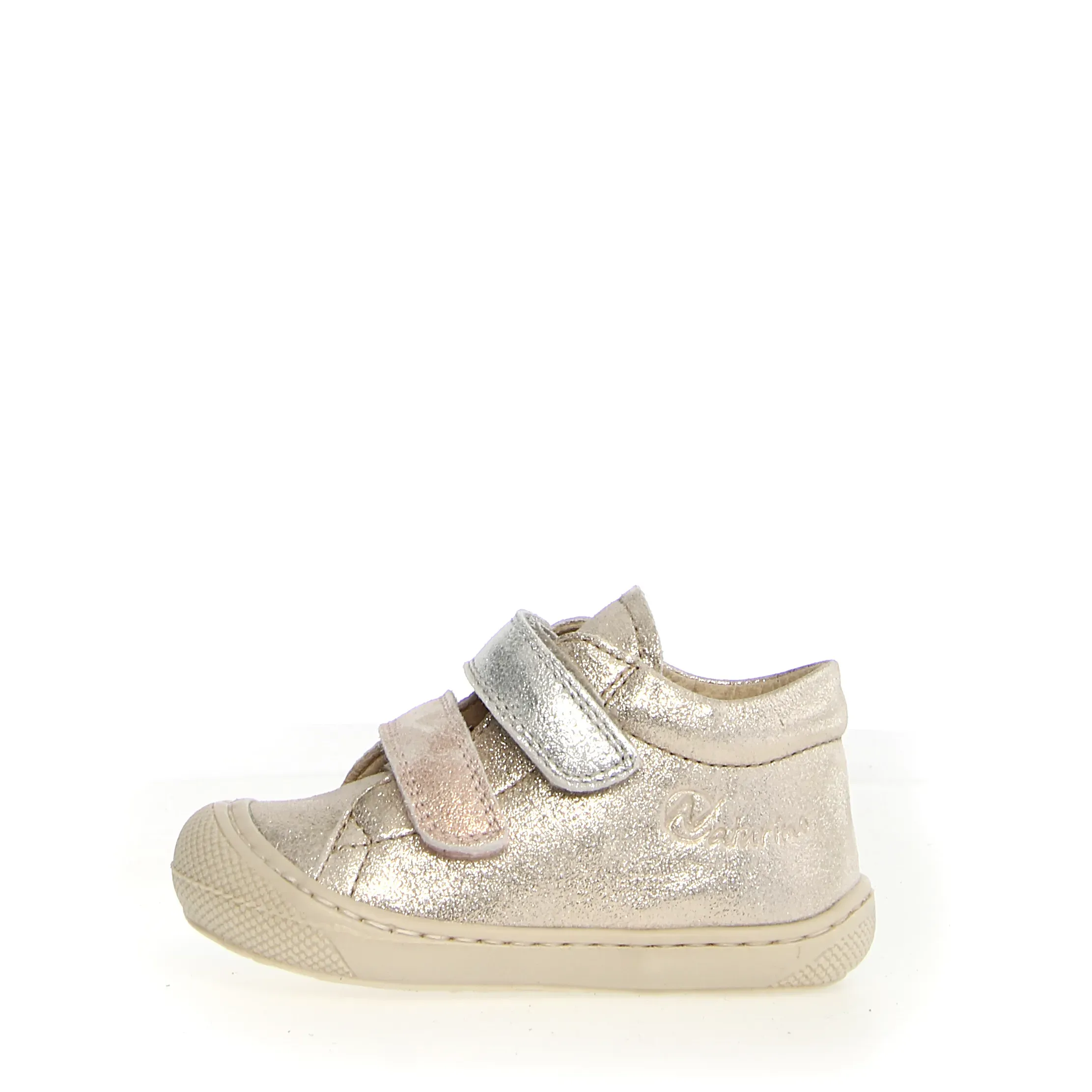 Naturino Corkel Vl Girl's Casual Shoes - Platinum/Cipria/Silver travel light
