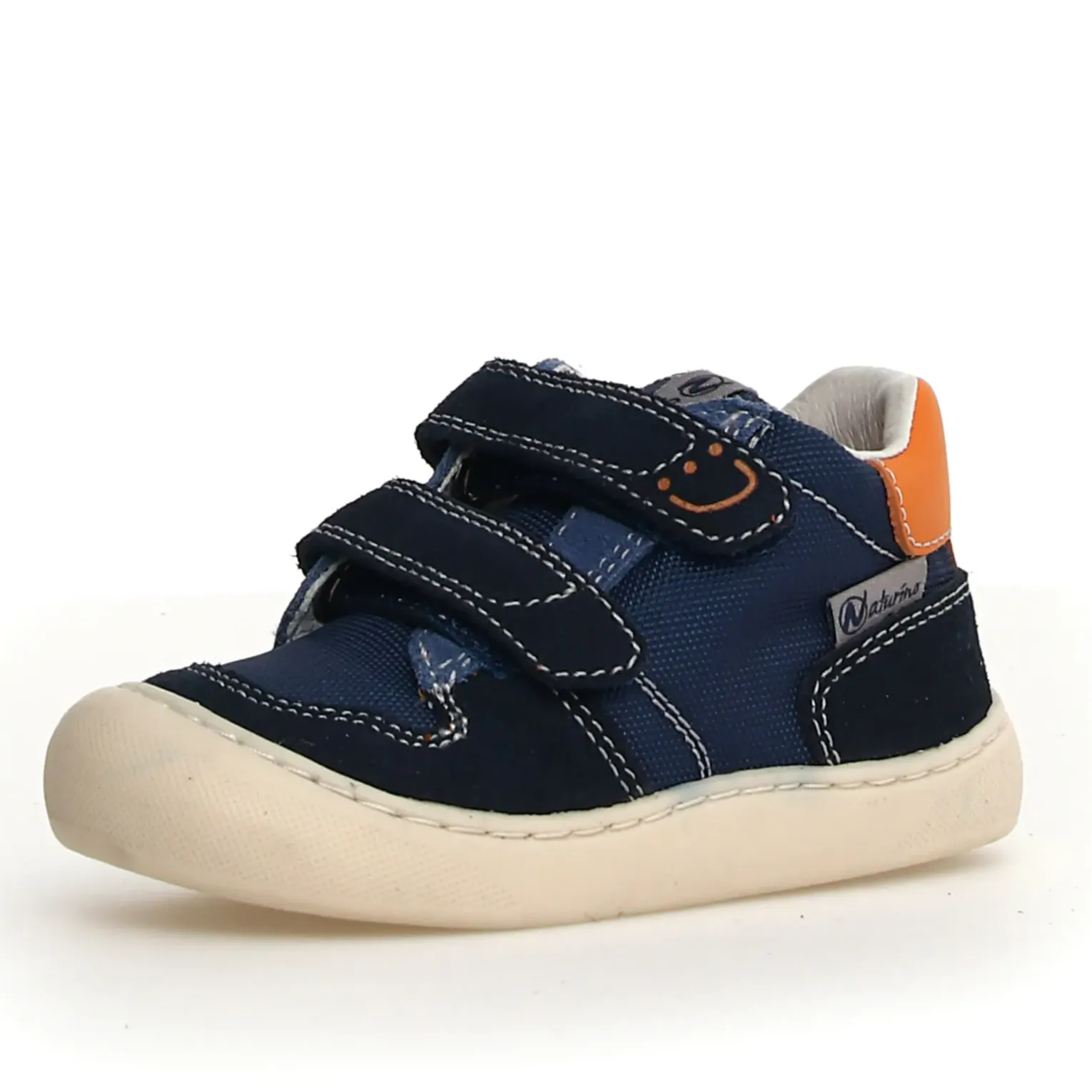 Naturino Finay Vl Boy's Casual Shoes - Navy/Azure/Orange comfy edge