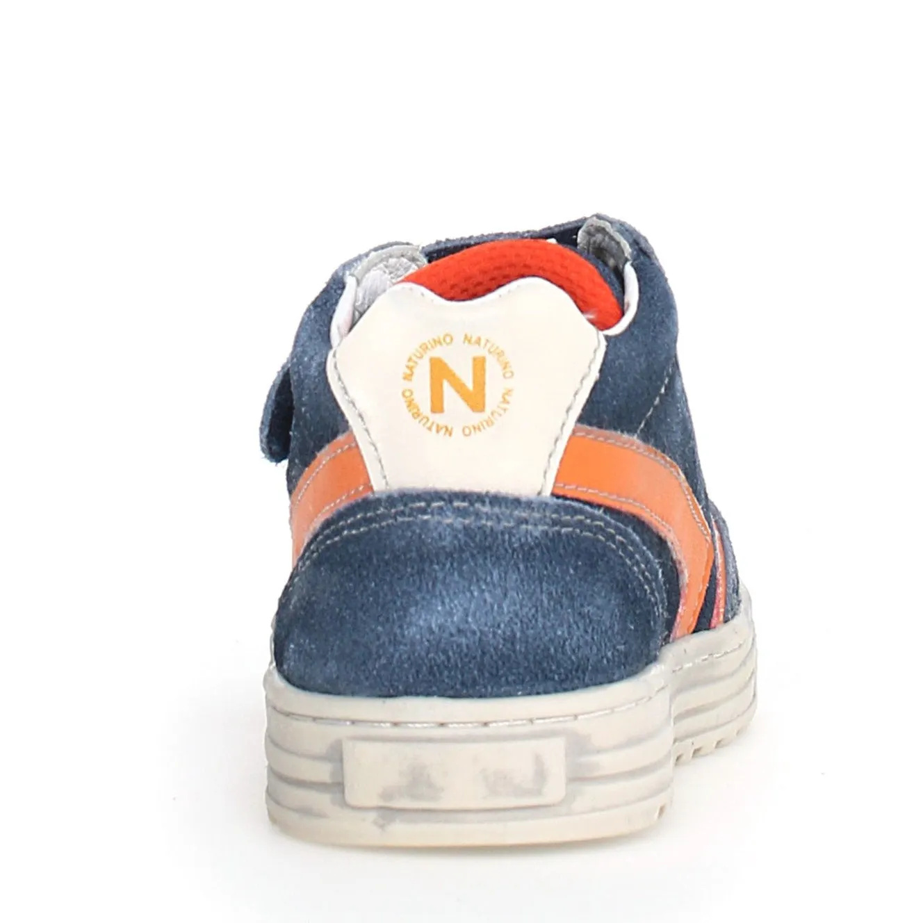 Naturino Girl's & Boy's Ceonia High Vl Calf Sneakers - Navy/Orange sunny day