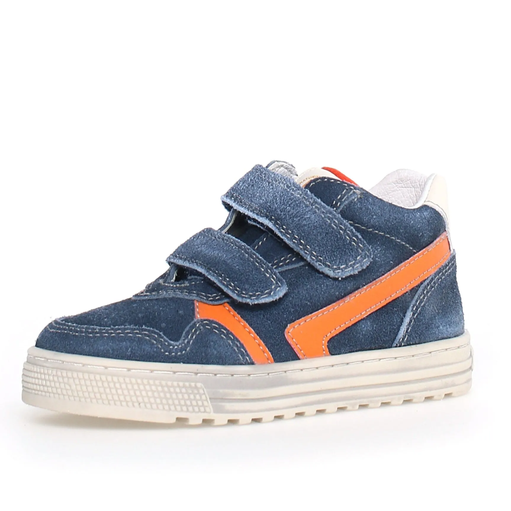 Naturino Girl's & Boy's Ceonia High Vl Calf Sneakers - Navy/Orange soft base