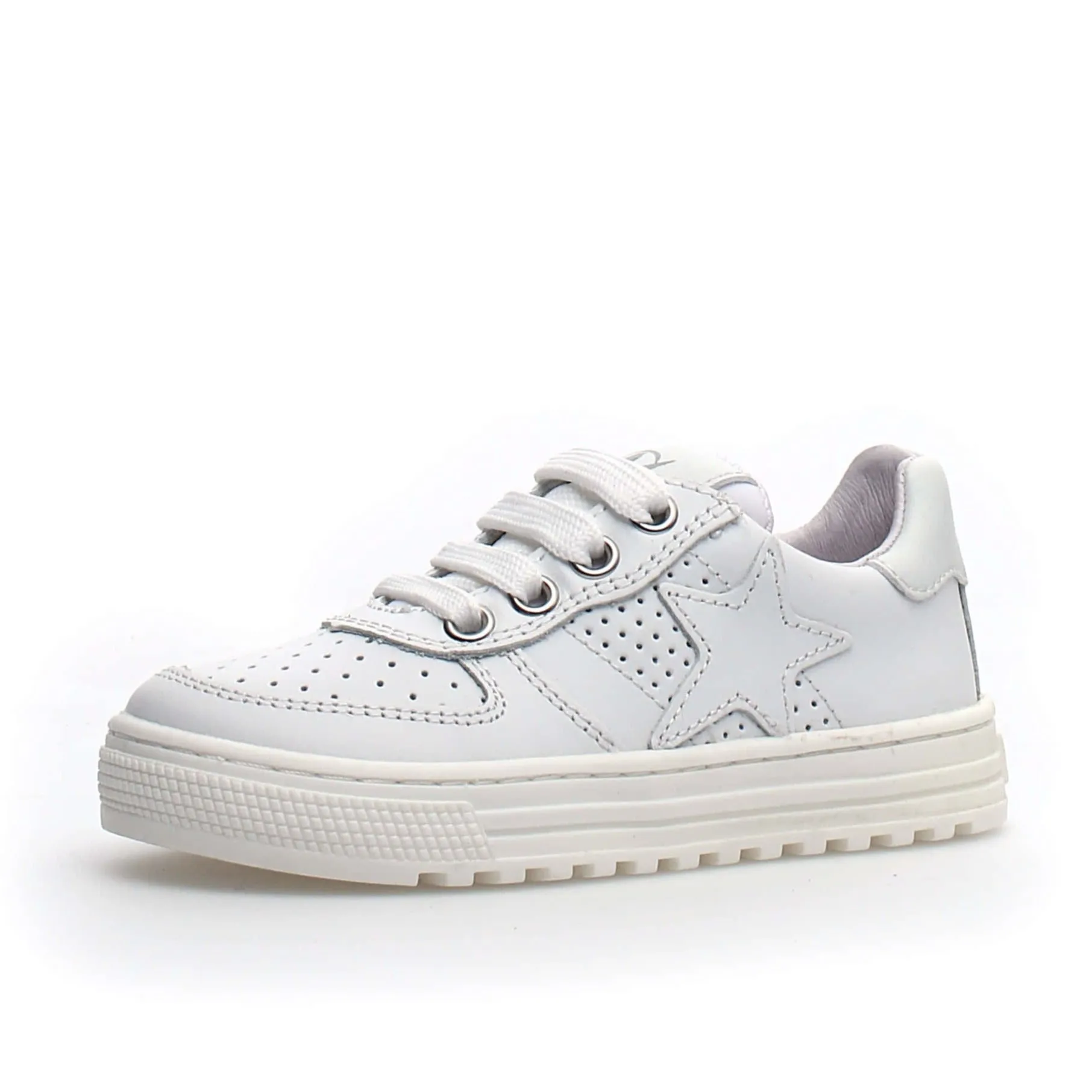 Naturino Girl's & Boy's Hess Zip Sneakers - White no tie