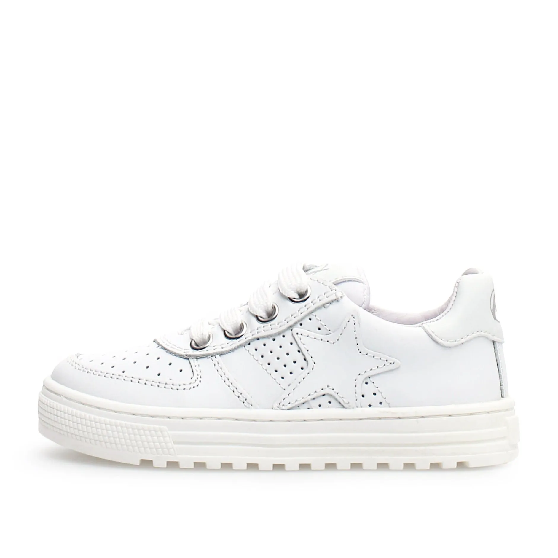 Naturino Girl's & Boy's Hess Zip Sneakers - White trend touch