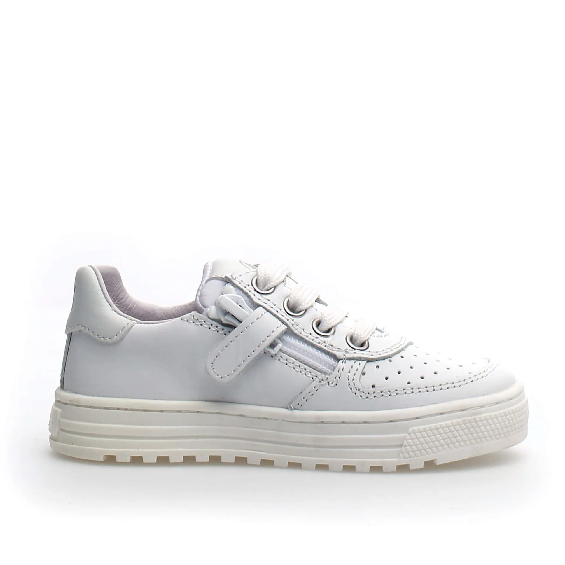 Naturino Girl's & Boy's Hess Zip Sneakers - White just relax