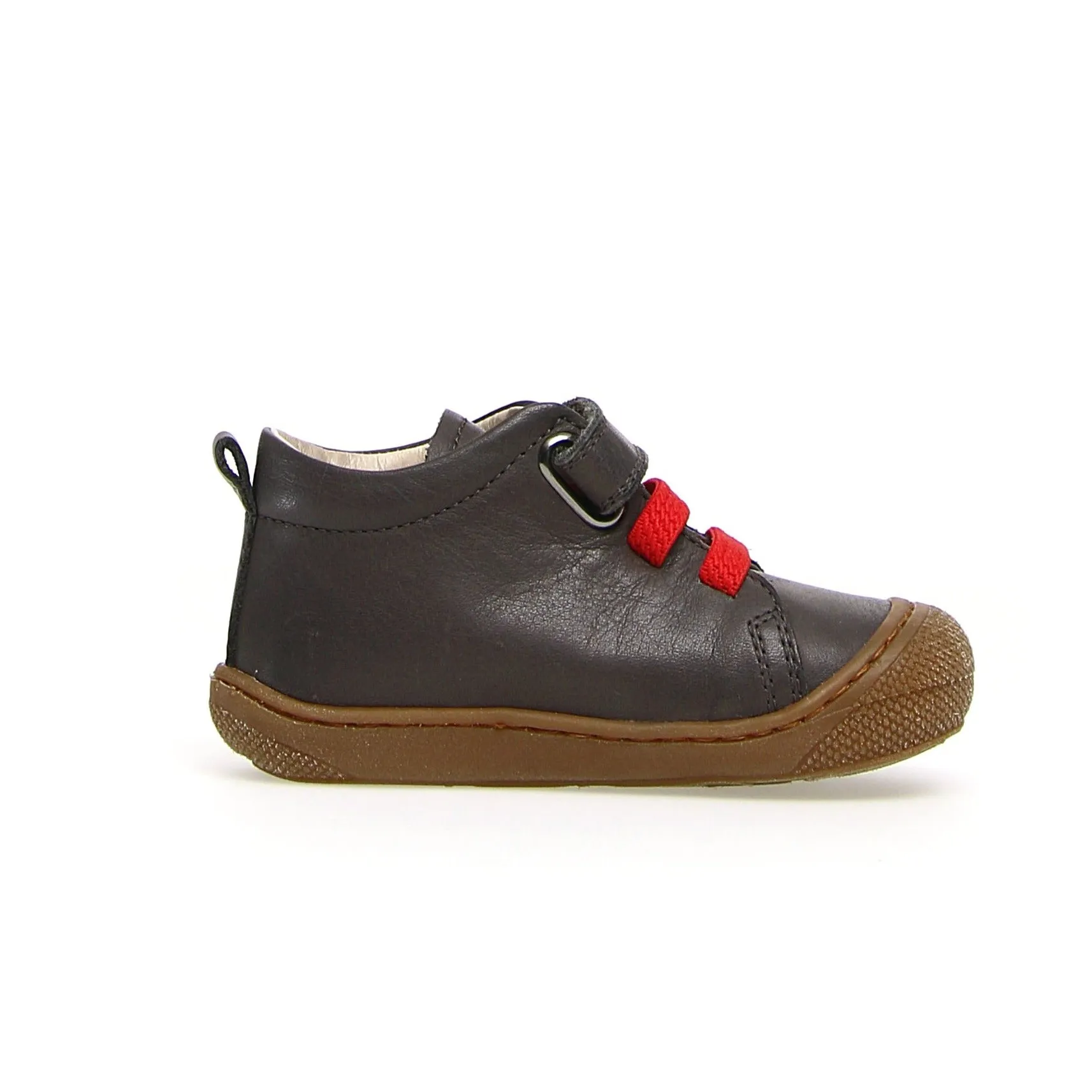 Naturino Girl's & Boy's Pichai Nappa Spazz. Sneakers - Anthracite/Red pro vibe