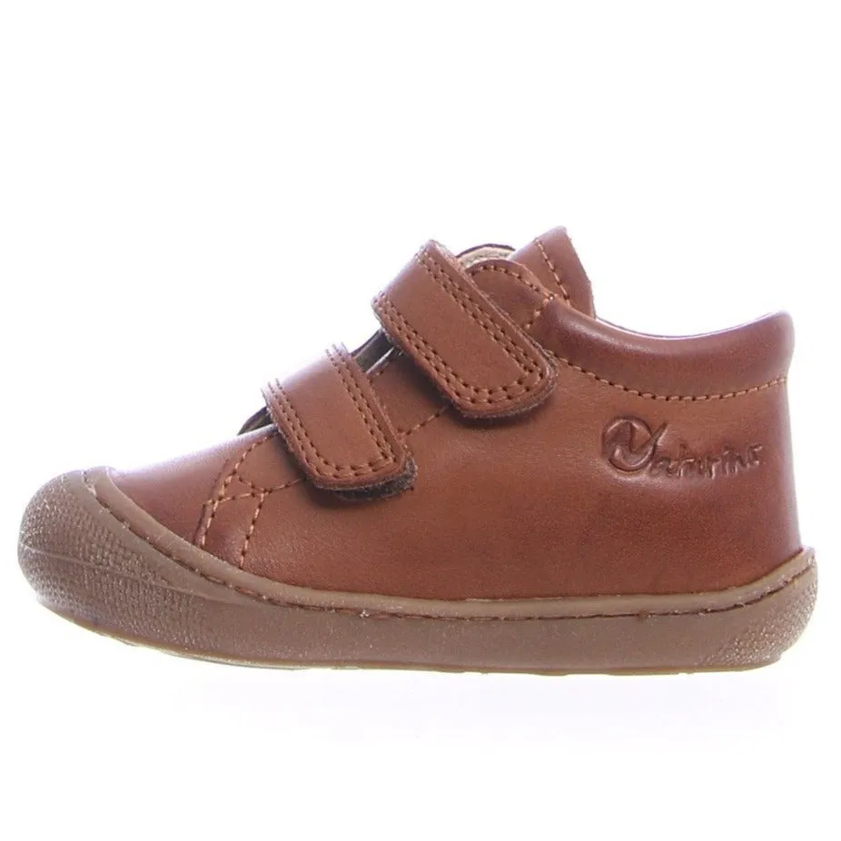 Naturino Girl's & Boy's WIDE Width Cocoon Sneakers - Cognac fit fast