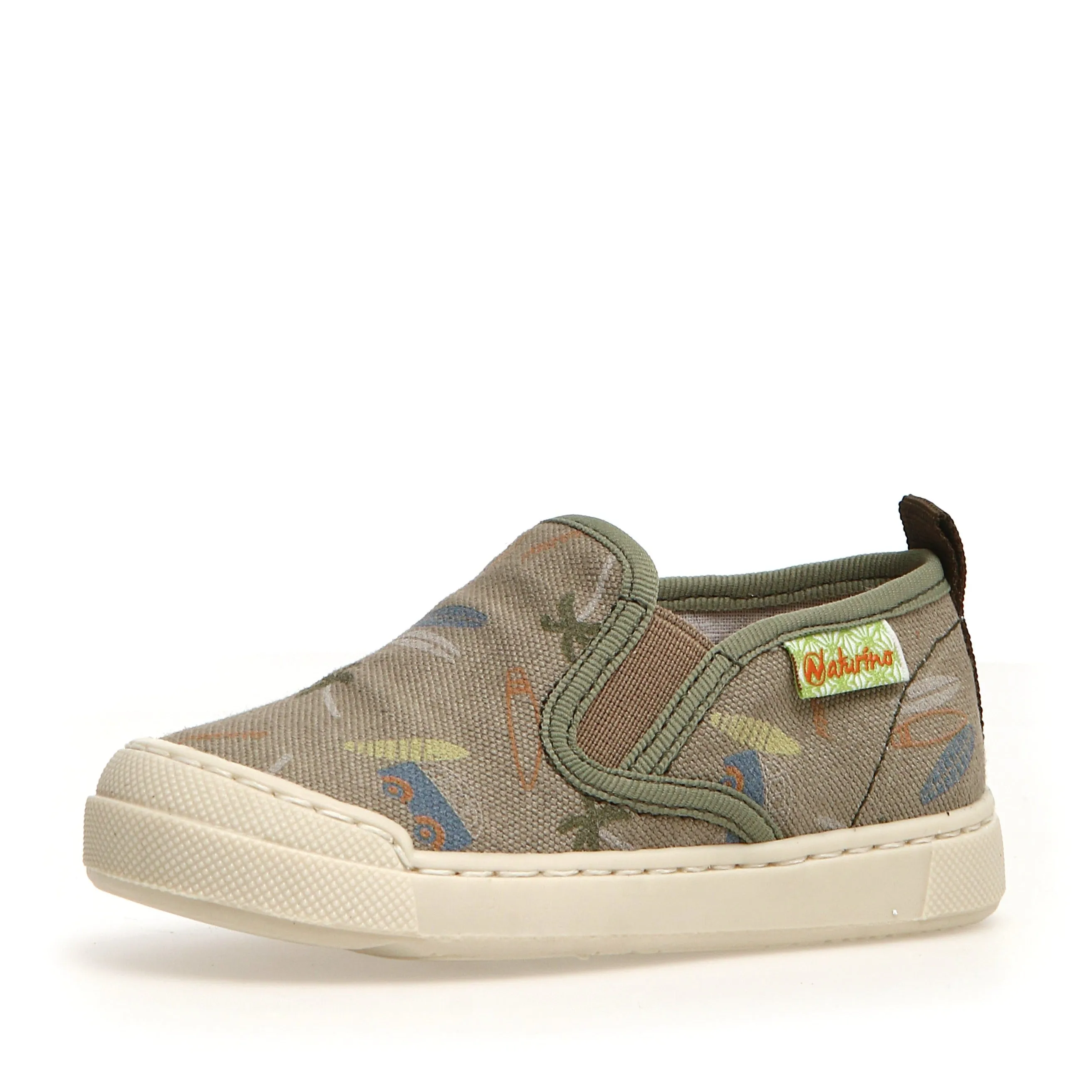 Naturino Girl's and Boy's Henntor Canvas Sneakers, Stone clean edge