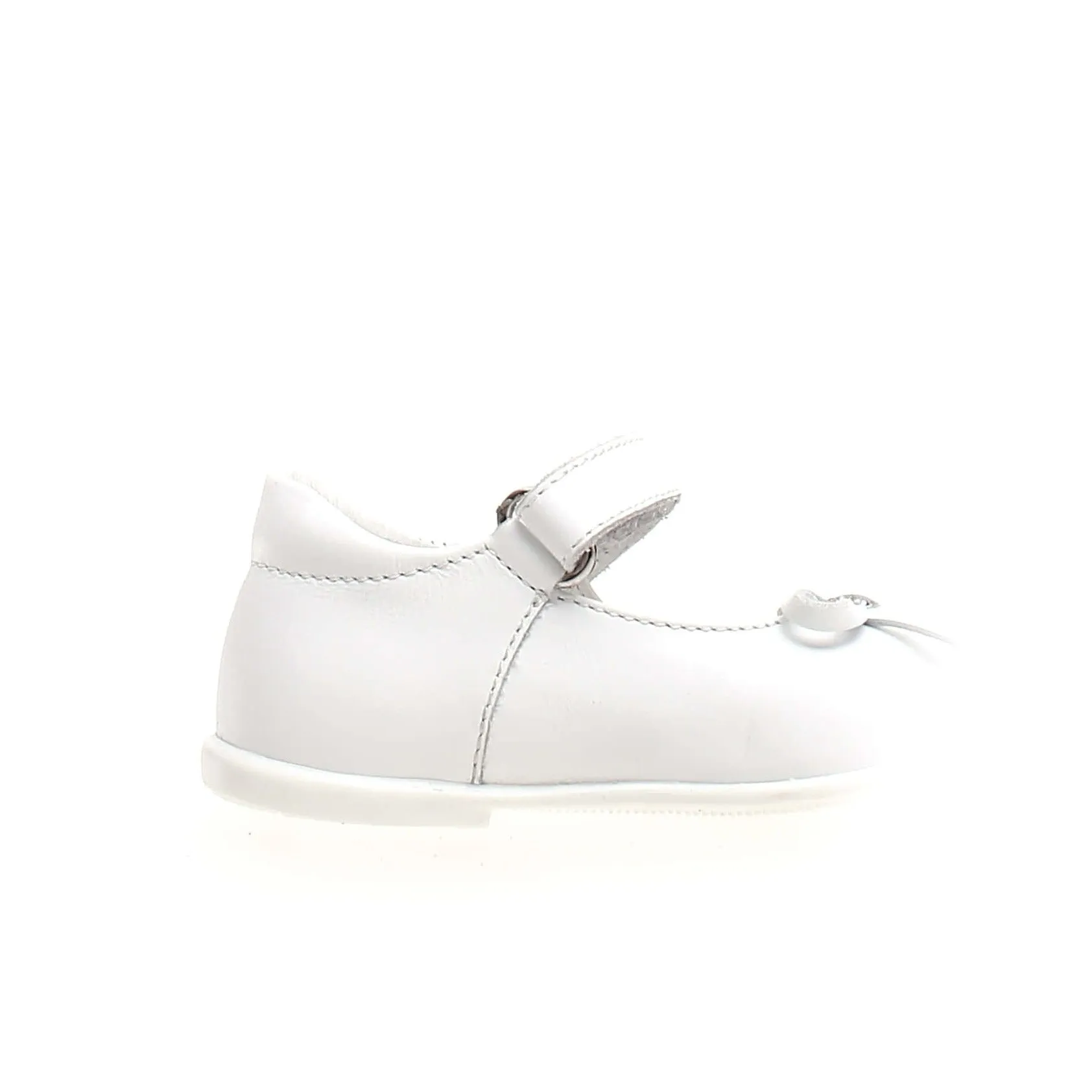 Naturino Girl's Ballet Flat Shoes - White non-slip grip