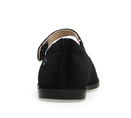 Naturino Girl's Calen Velvet Flat Shoes - Black boost fit