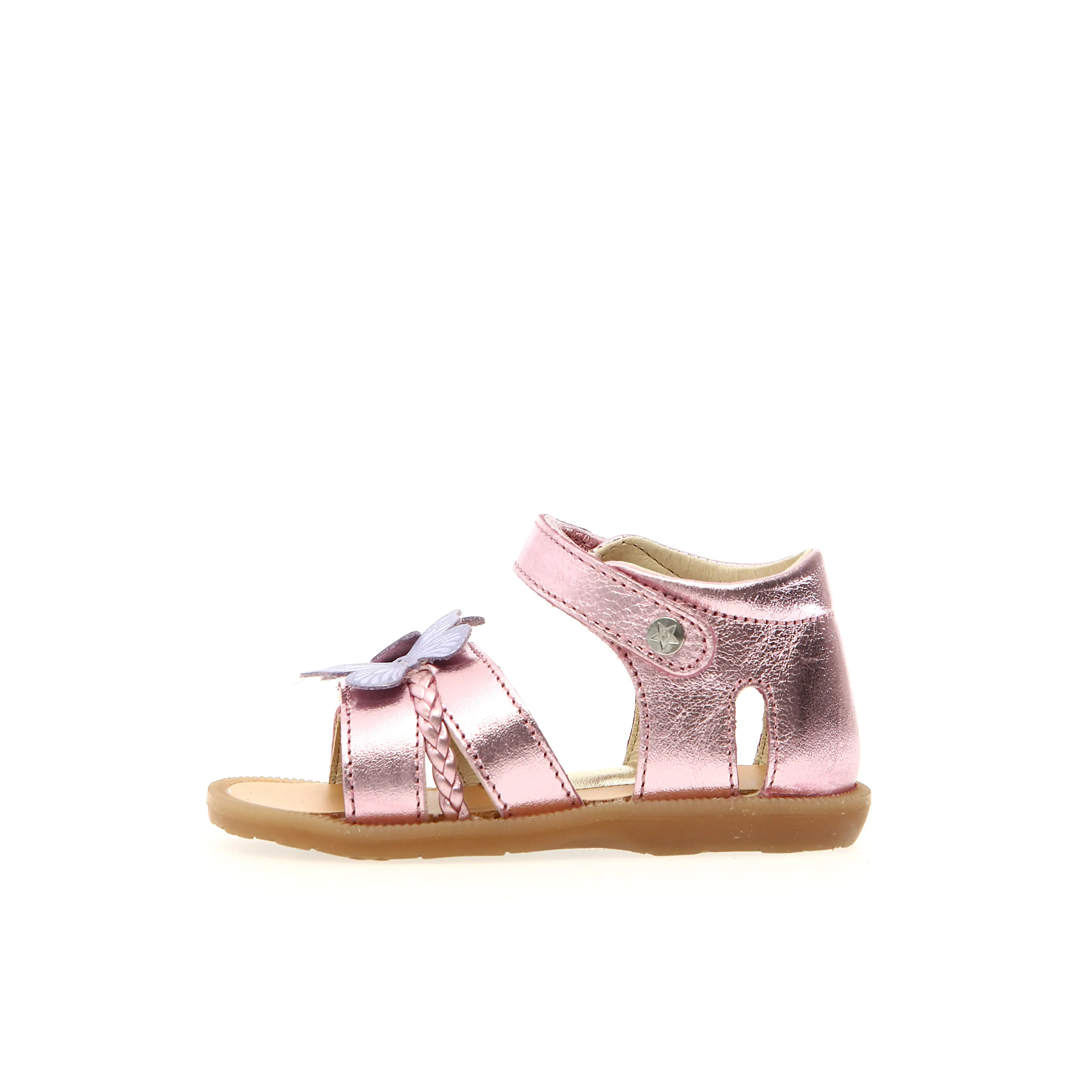 Naturino Girl's Chrisse Sandals - Metallic Pink Chill Travel