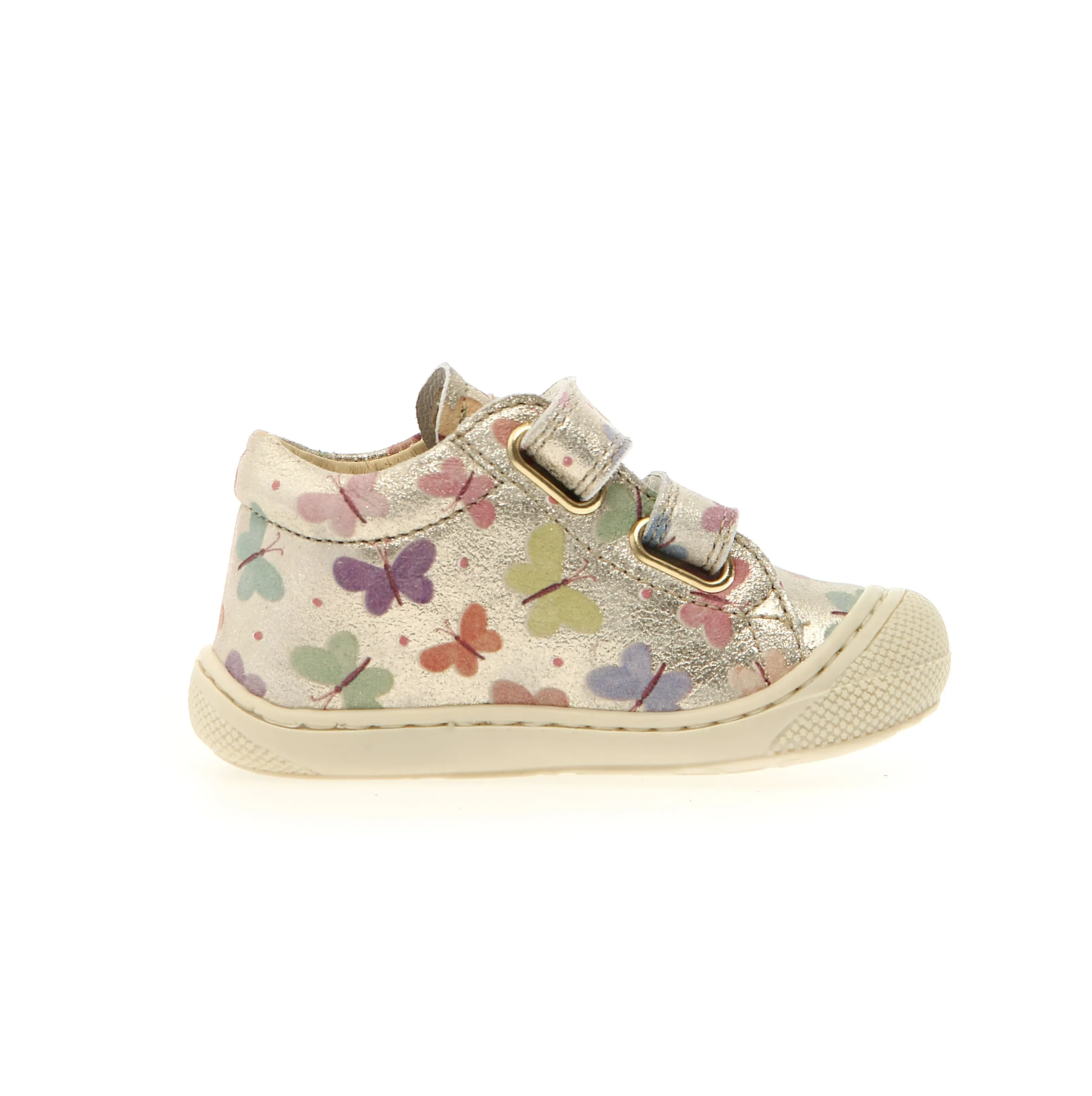 Naturino Girl's Cocoon Vl Casual Shoes - Platinum Butterfly walk smart