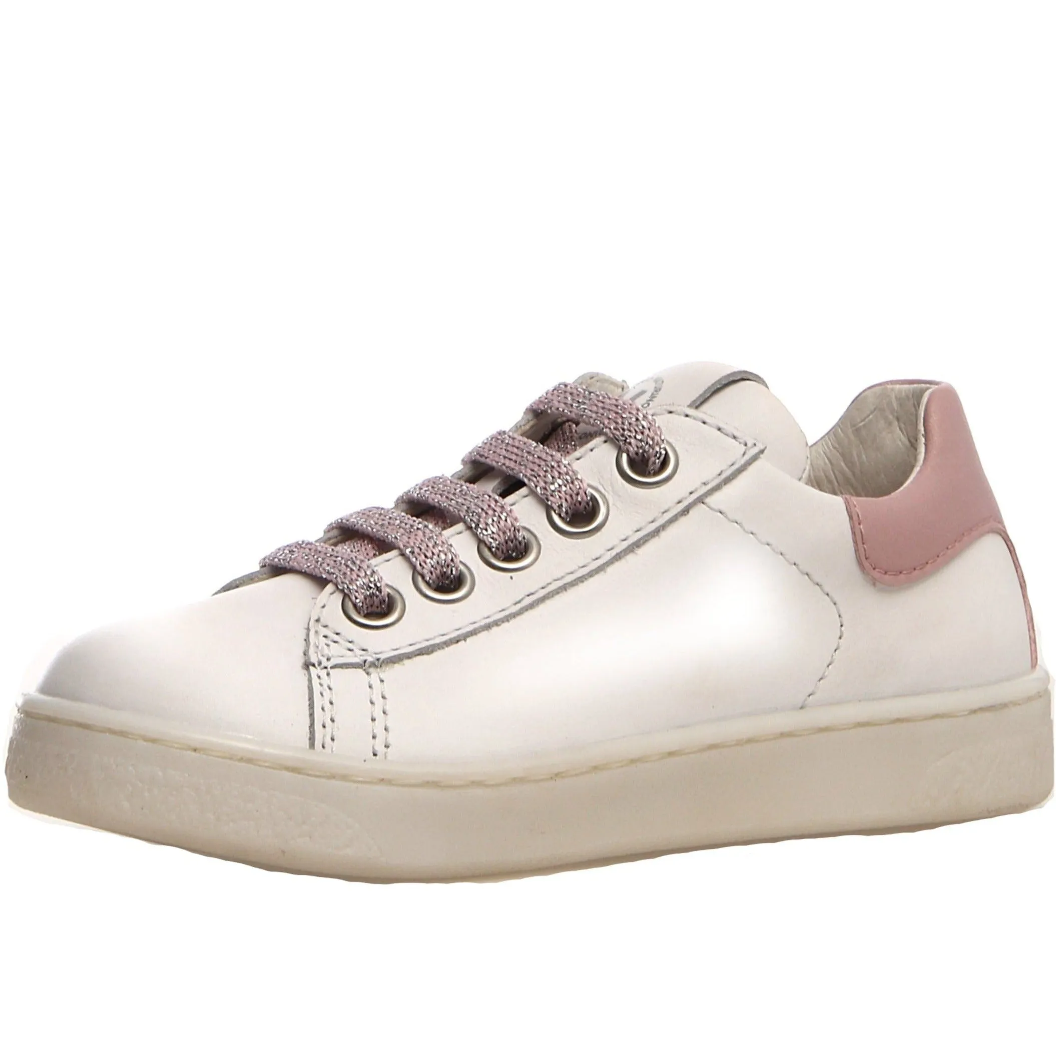 Naturino Girl's Flich Sneaker Shoes, White/Pink fit ease
