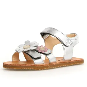 Naturino Girl's Footi Barefoot Sandals - Metallic Silver Sea Mood