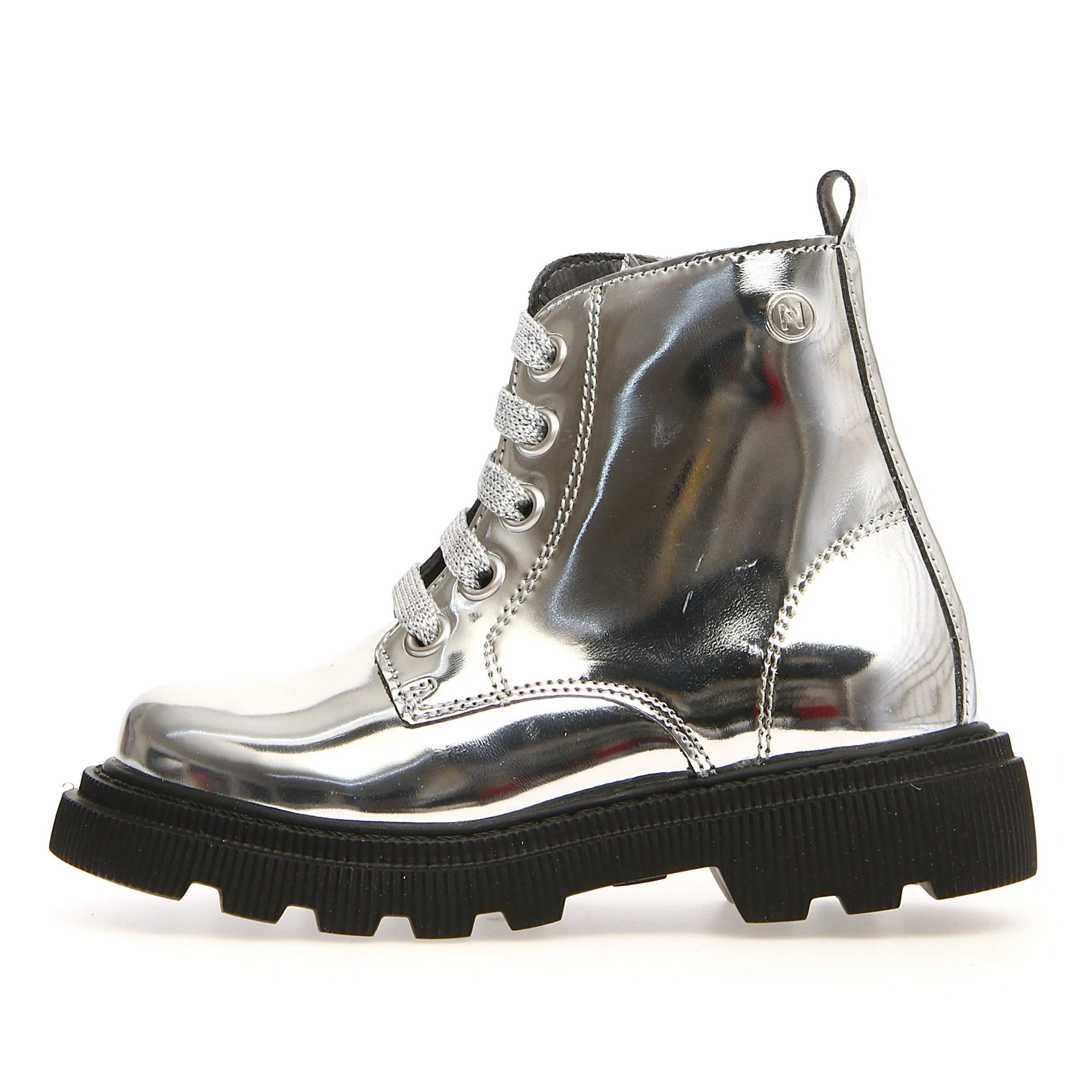 Naturino Girl's Foster Boots - Silver dark soul