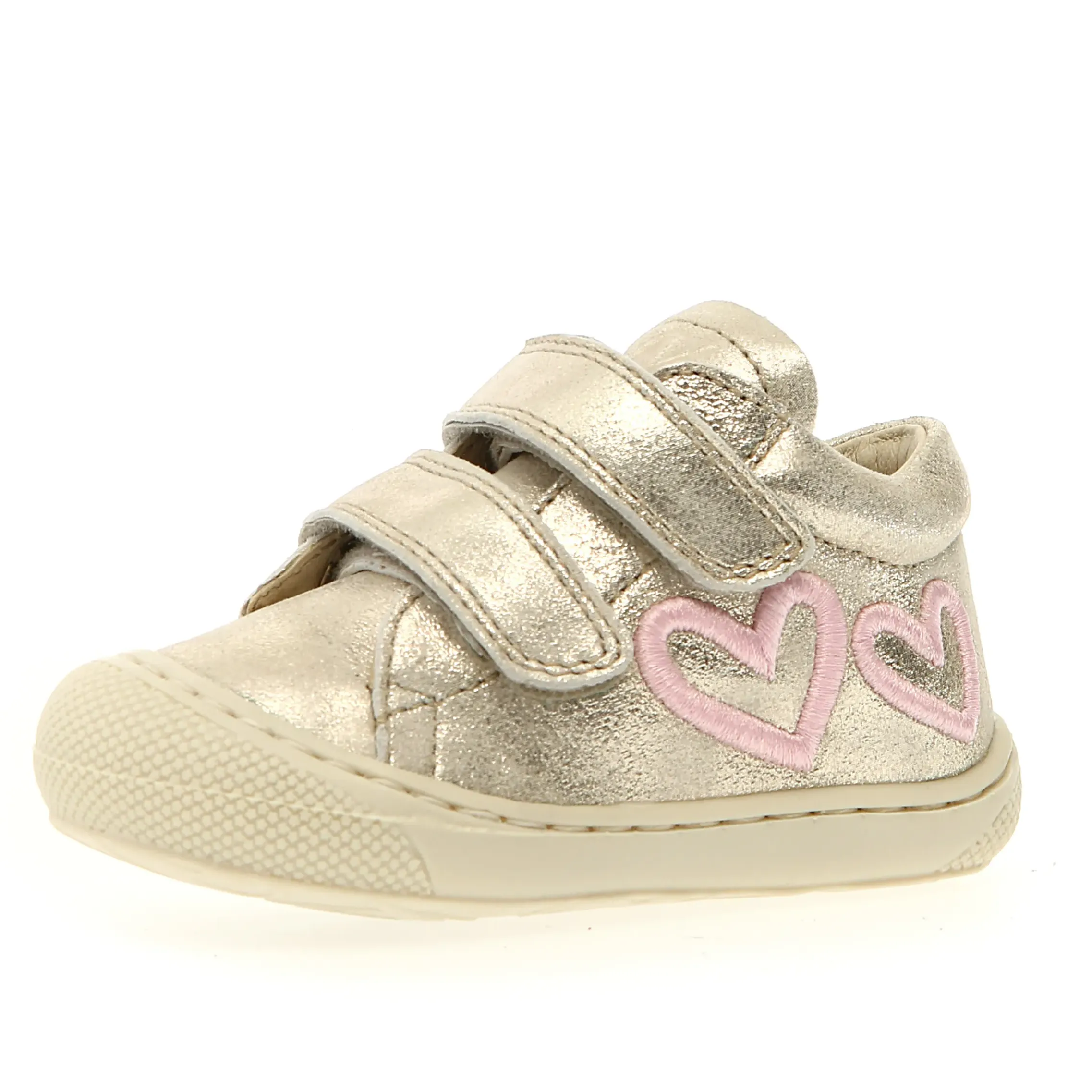 Naturino Girl's Glow Vl Casual Shoes - Platinum soft soul