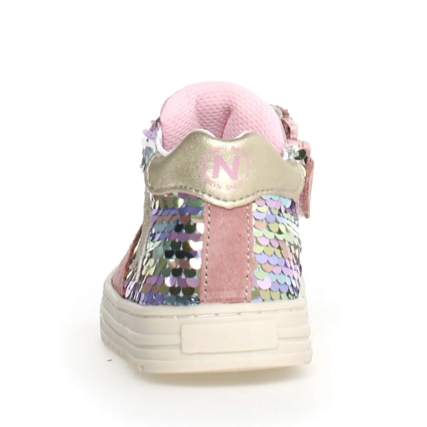 Naturino Girl's Hess High Zip Sneakers, Rose-Multi metro edge