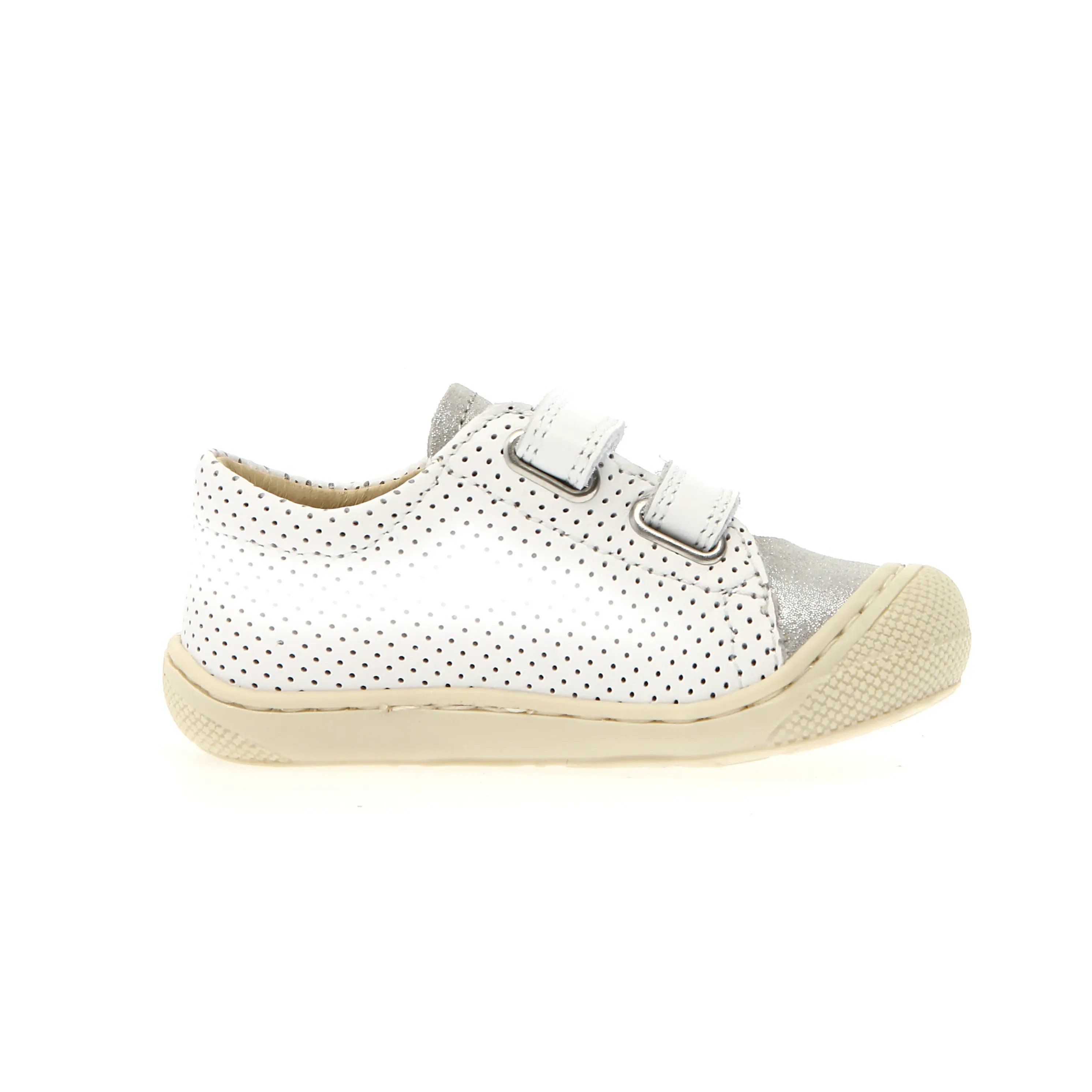 Naturino Girl's Kolde Low Vl Casual Shoes - White / Silver / Pink vibe flow