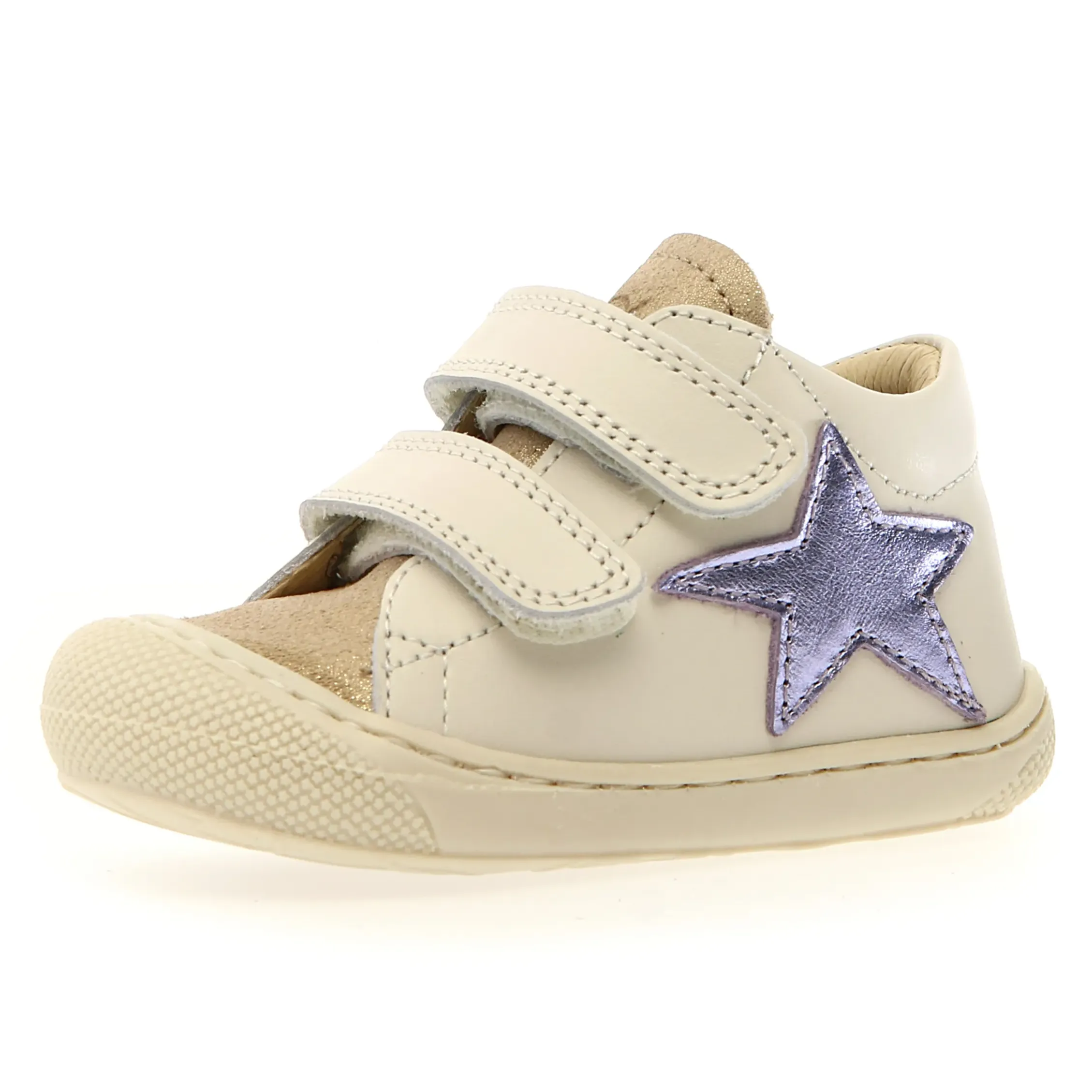 Naturino Girl's Kolde Vl Casual Shoes - Milk / Platinum / Lilac smart path