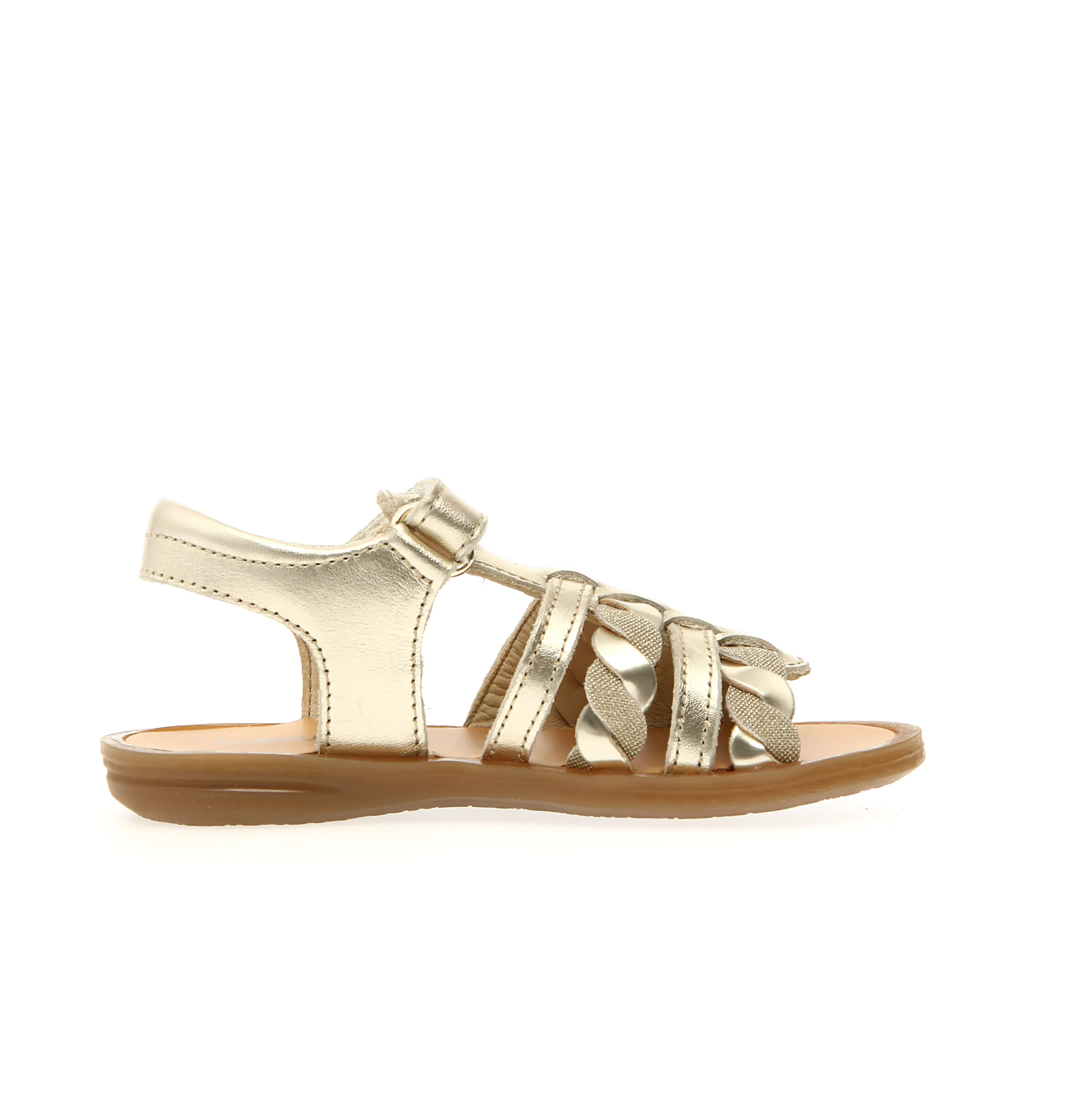 Naturino Girl's Nuttah Braids 2 Sandals - Metallic Platinum Lounge Style
