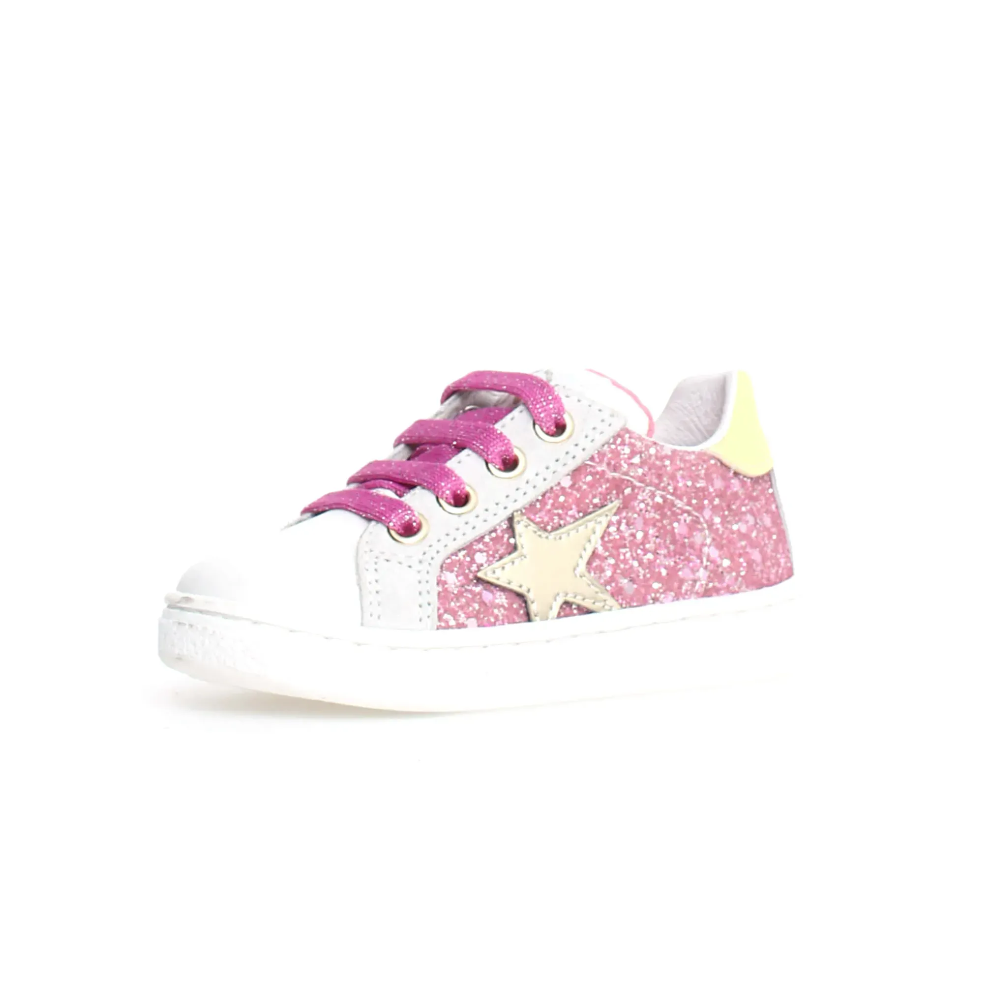 Naturino Girl's Pinn Zip Casual Shoes - White/Fuchsia/Paglia comfy edge