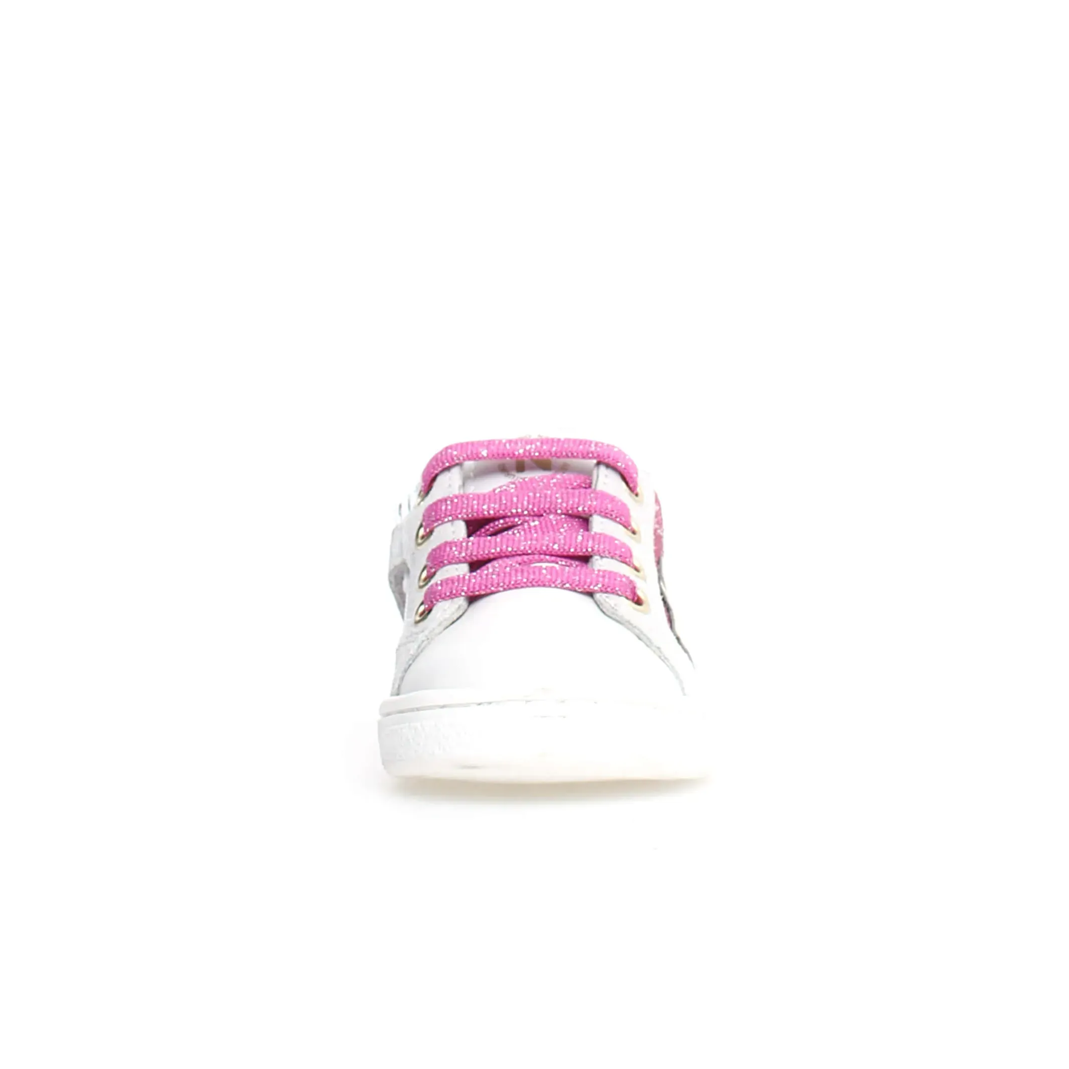 Naturino Girl's Pinn Zip Casual Shoes - White/Fuchsia/Paglia relax edge