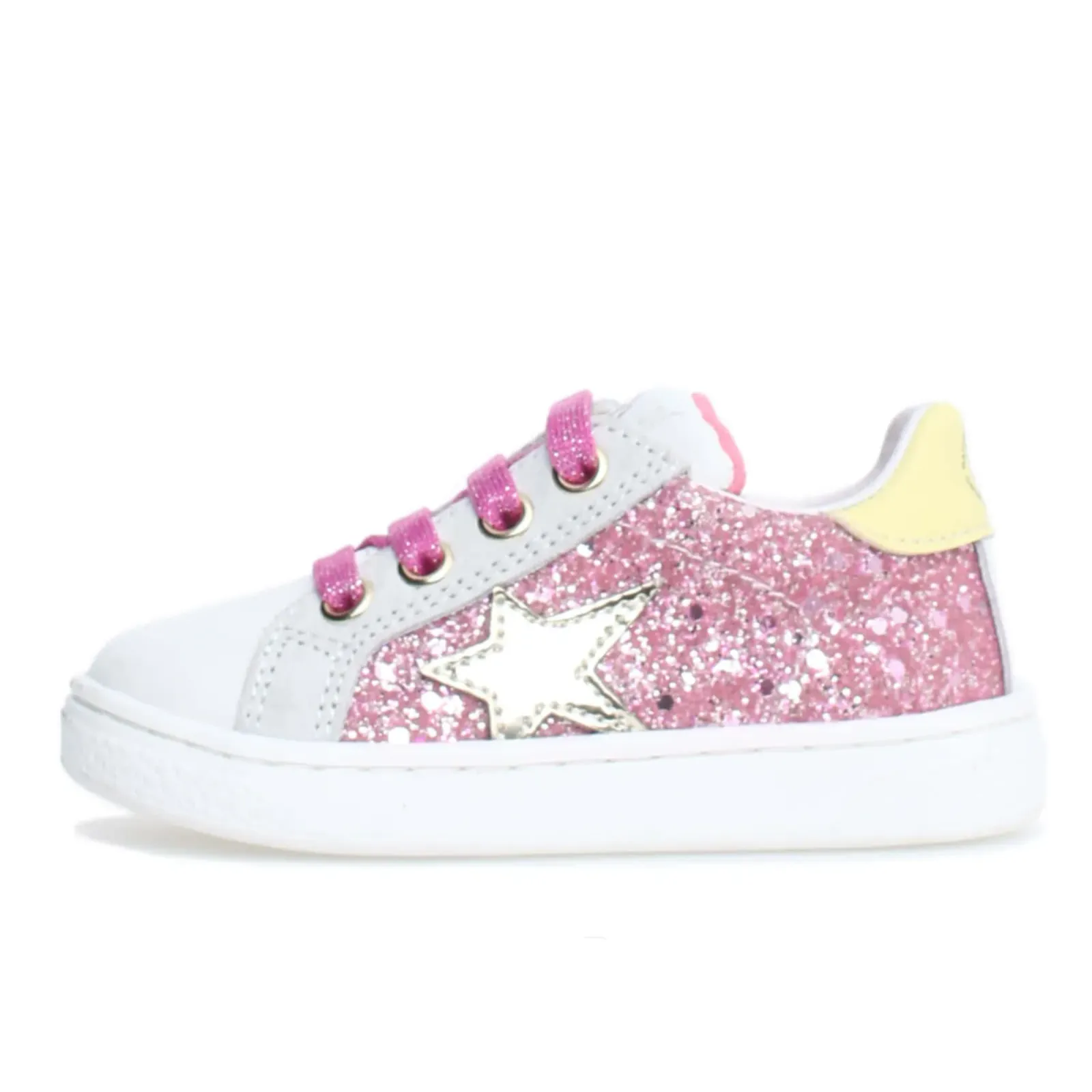 Naturino Girl's Pinn Zip Casual Shoes - White/Fuchsia/Paglia casual air