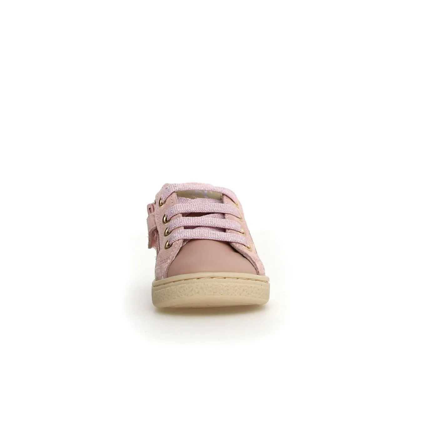 Naturino Girl's Pinn Zip Lace Up Casual Shoes - Cipria / Platinum easy vibe