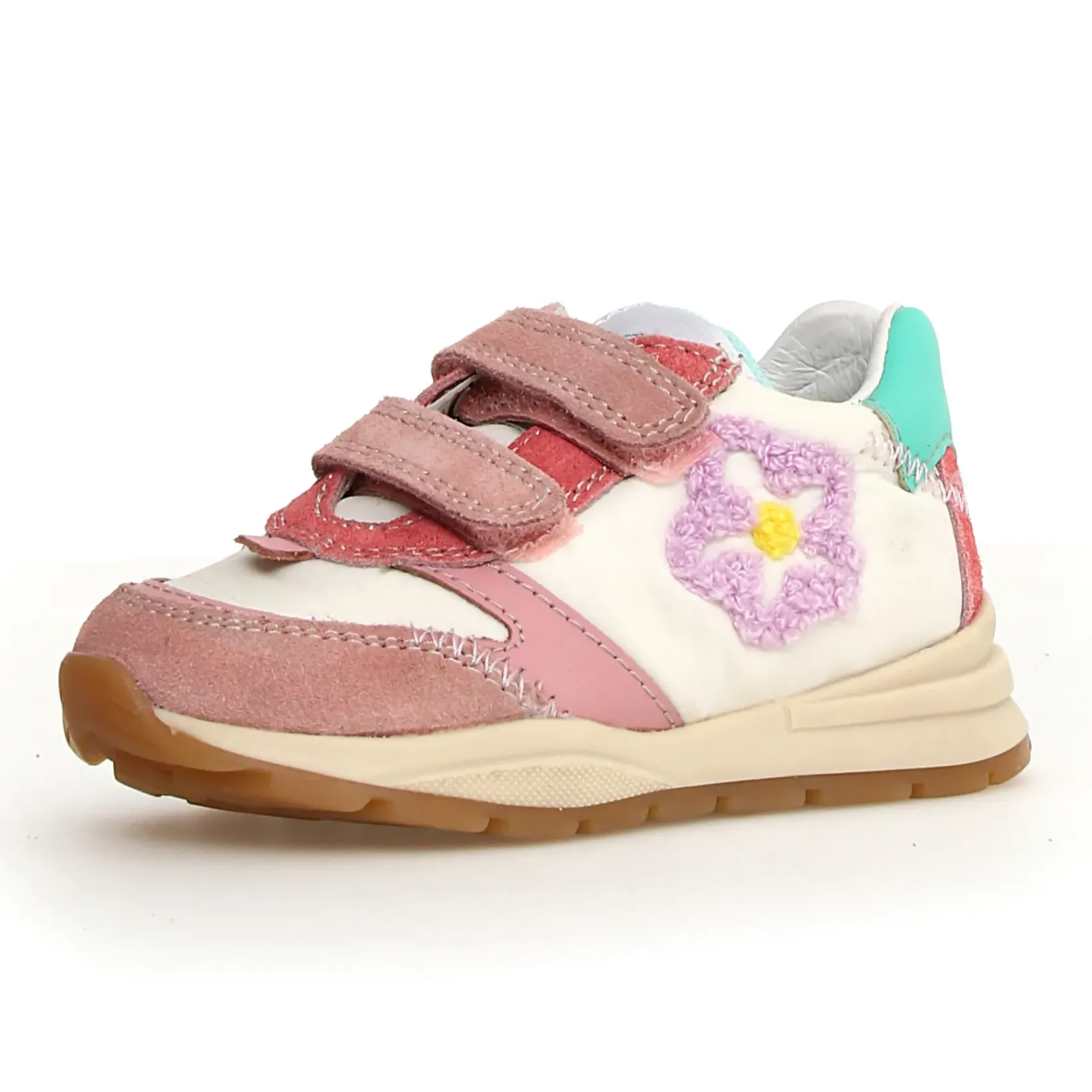 Naturino Girl's Quelly 3 Vl Sneakers - Pink / Milk pure pace