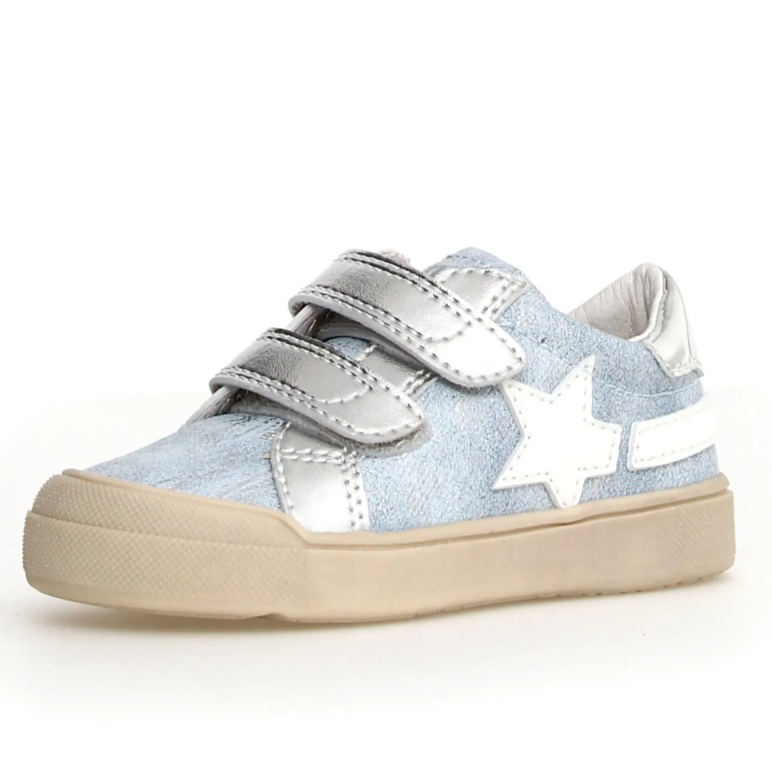 Naturino Girl's Singery Low Vl Casual Shoes - Metallic Dream / Silver no tie