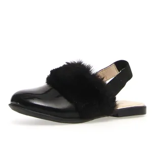 Naturino Girl's Toocuutie Faux Fur Slides - Black tone down